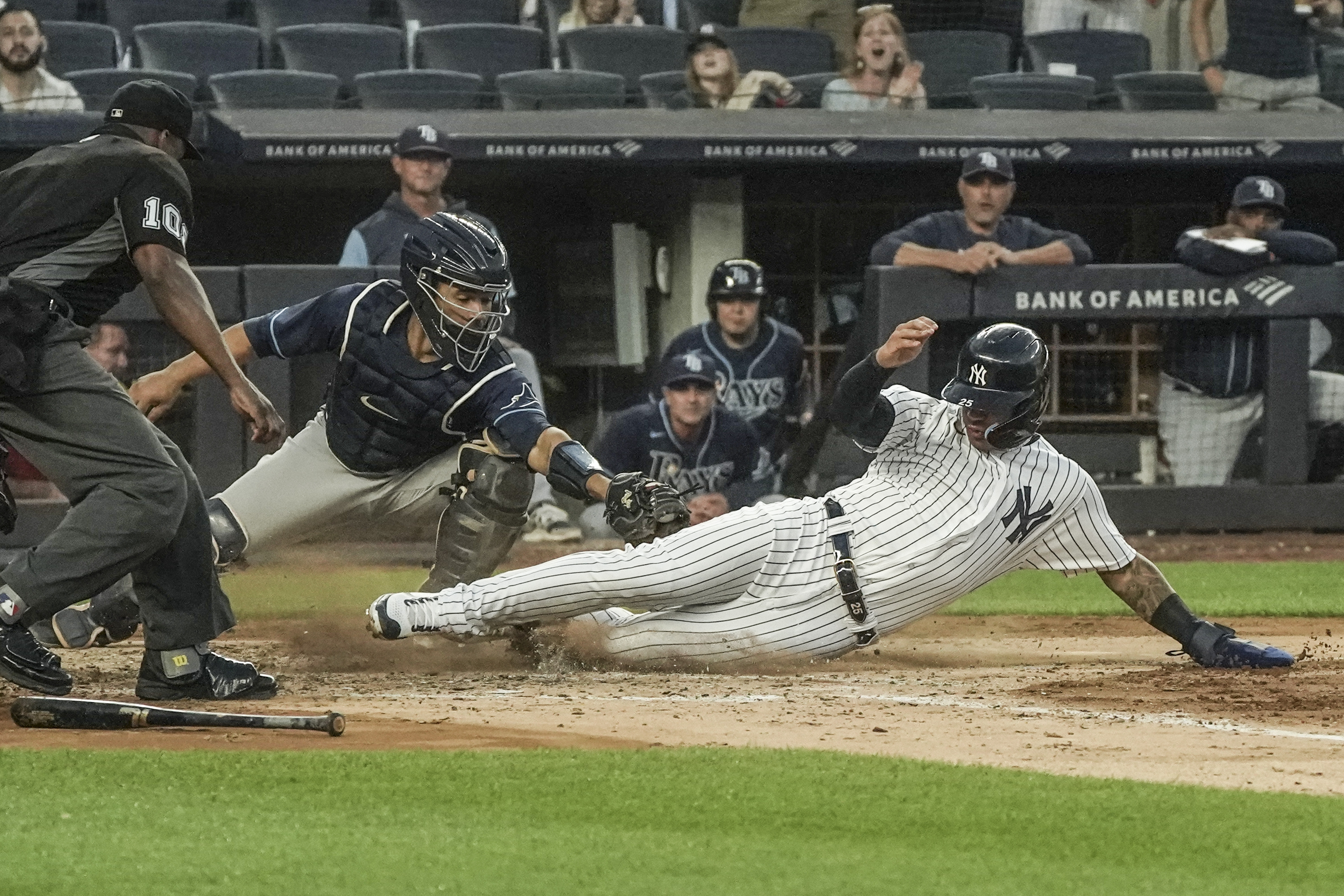 Germán scratched from scheduled start because of discomfort but pitches in  relief for Yankees