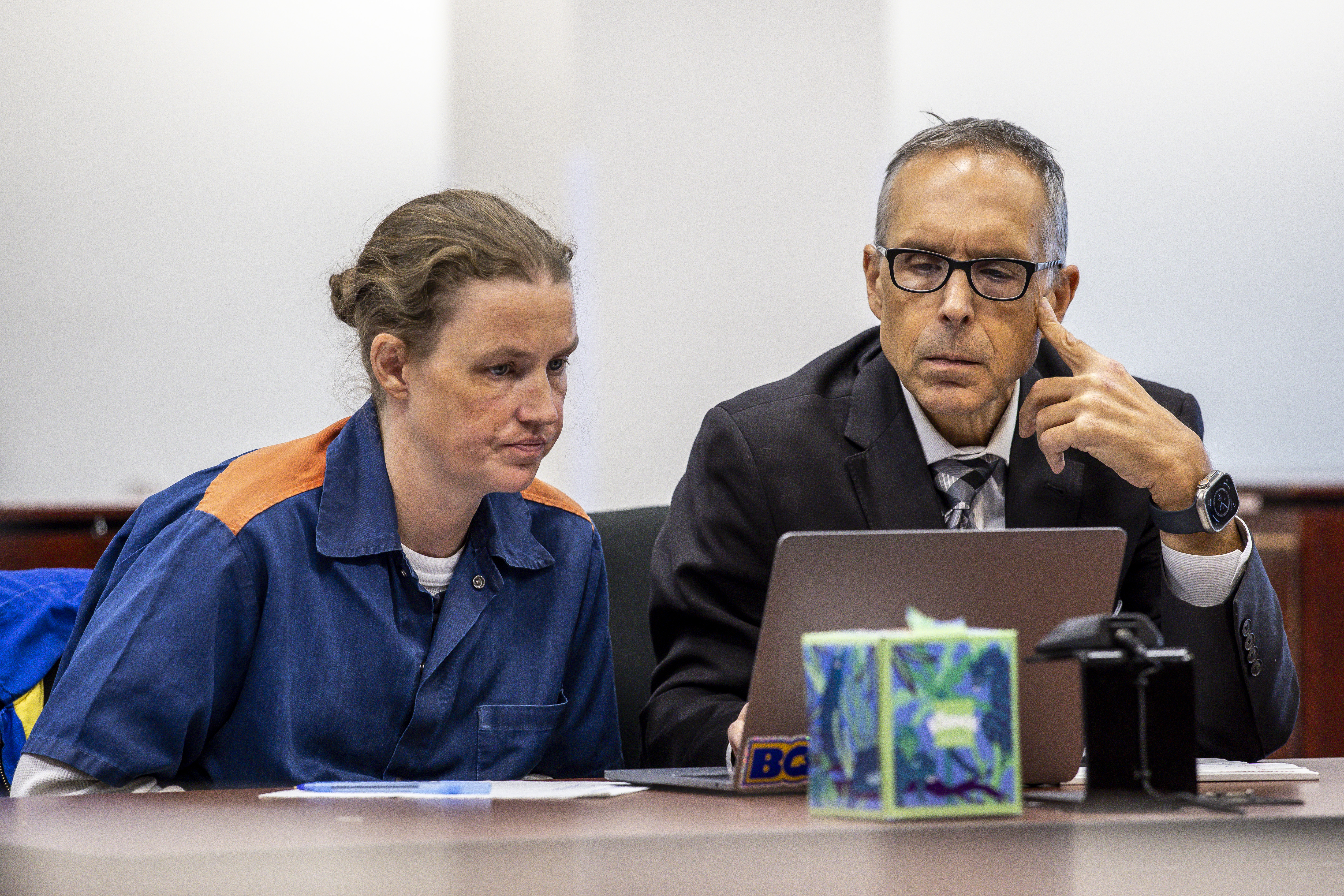Shanda Vander Ark, the mother convicted of torturing her 15-year-old son to death, appears in court for a Ginther hearing seeking a new trial at Muskegon County Circuit Court in Muskegon, Mich. on Tuesday, November 25, 2025. Vander Ark’s defense claims she was in a “catatonic state” throughout her trial that featured disturbing testimony of how she inflicted cruel punishments on her son, Timothy Ferguson, leading to the boy’s death.