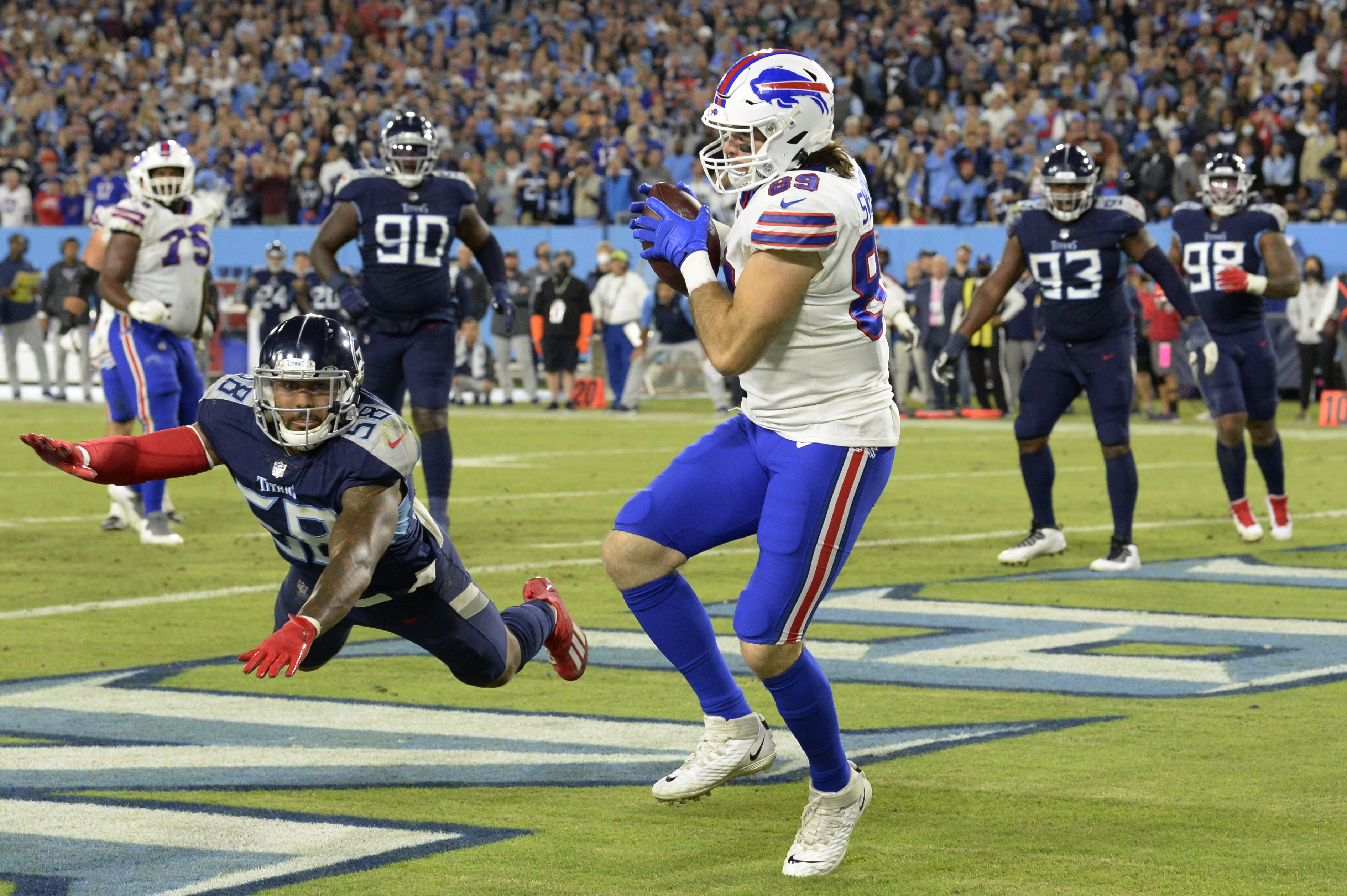 Buffalo Bills tight end Tommy Sweeney (89) plays during an NFL