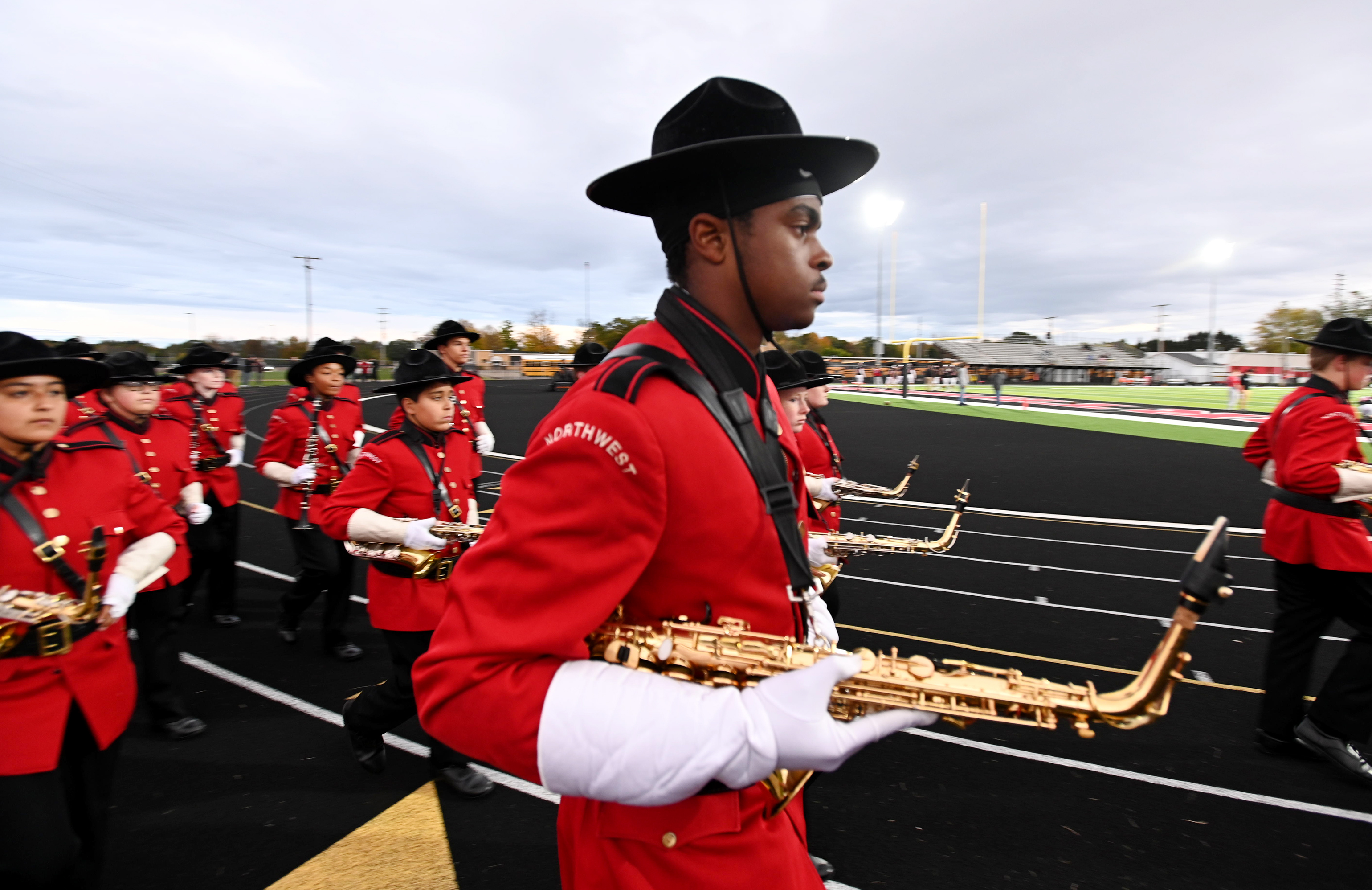 Crestview High School Big Red Machine Marching Band Preforms Halftime Show  Out of This World! RVLIFE 