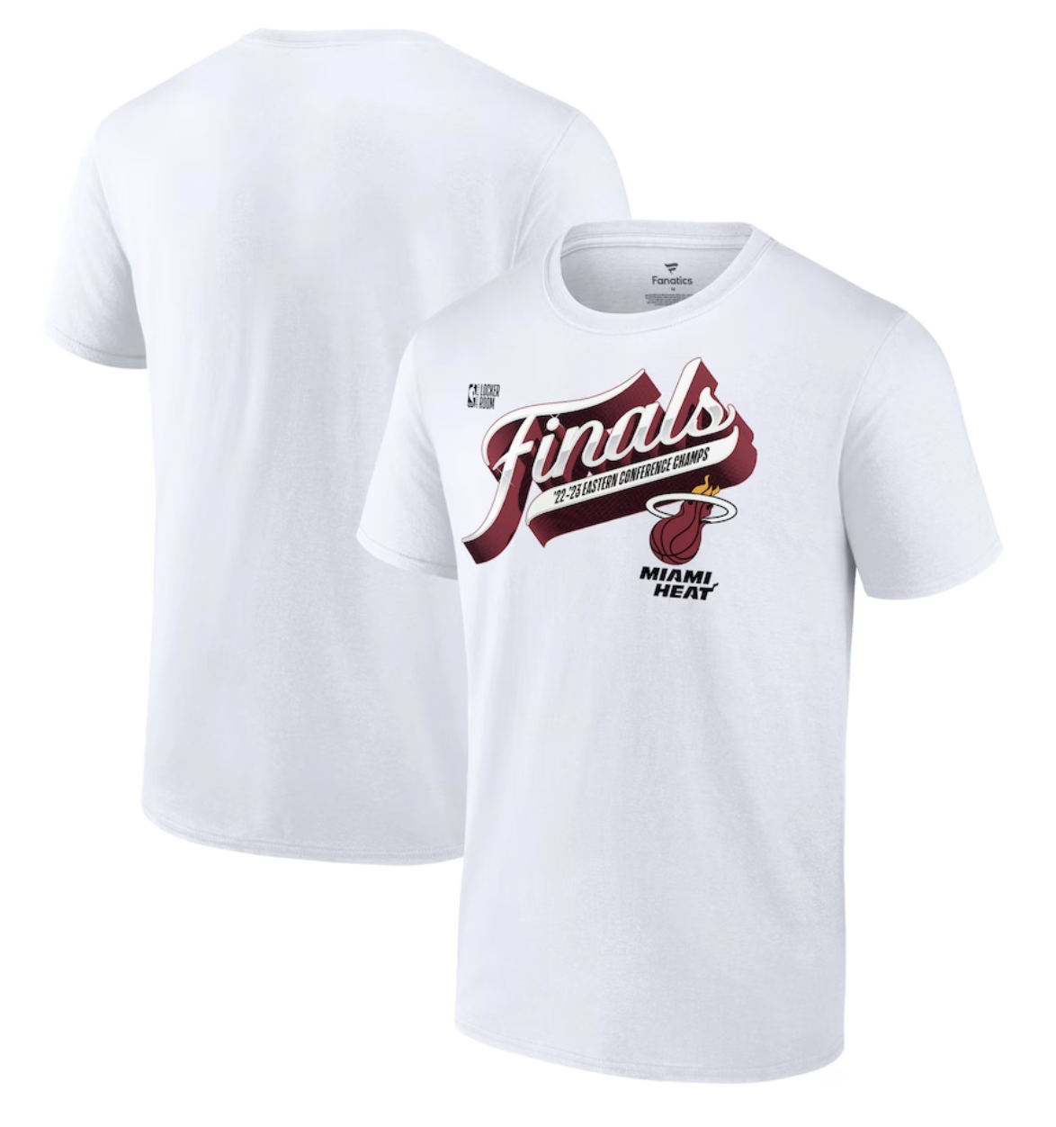Men's Miami Heat Fanatics Branded White 2023 Eastern Conference Champions  Locker Room Authentic T-Shirt