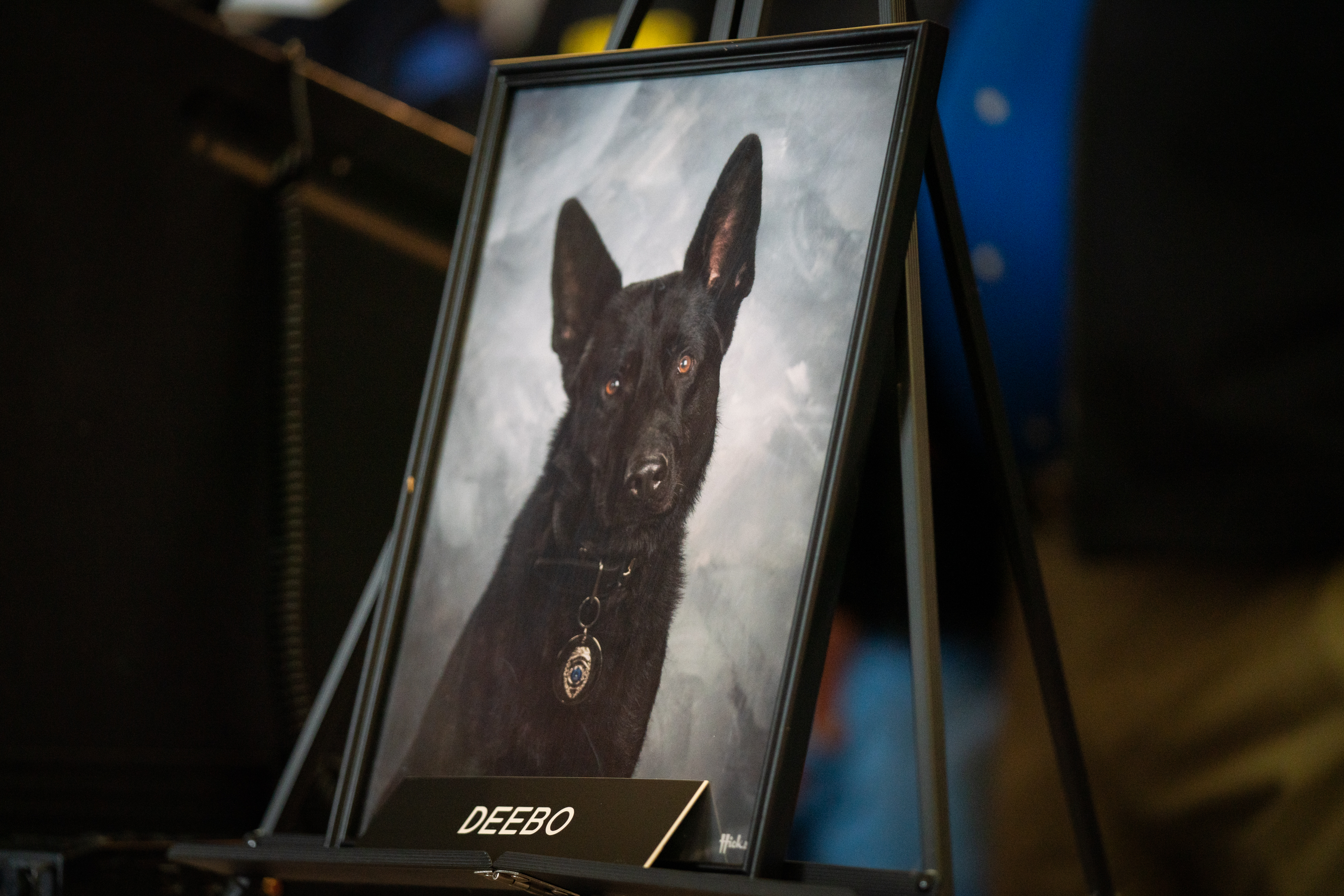 Officer Rob Adams, Officer Jordan Engelhart and K9 Deebo