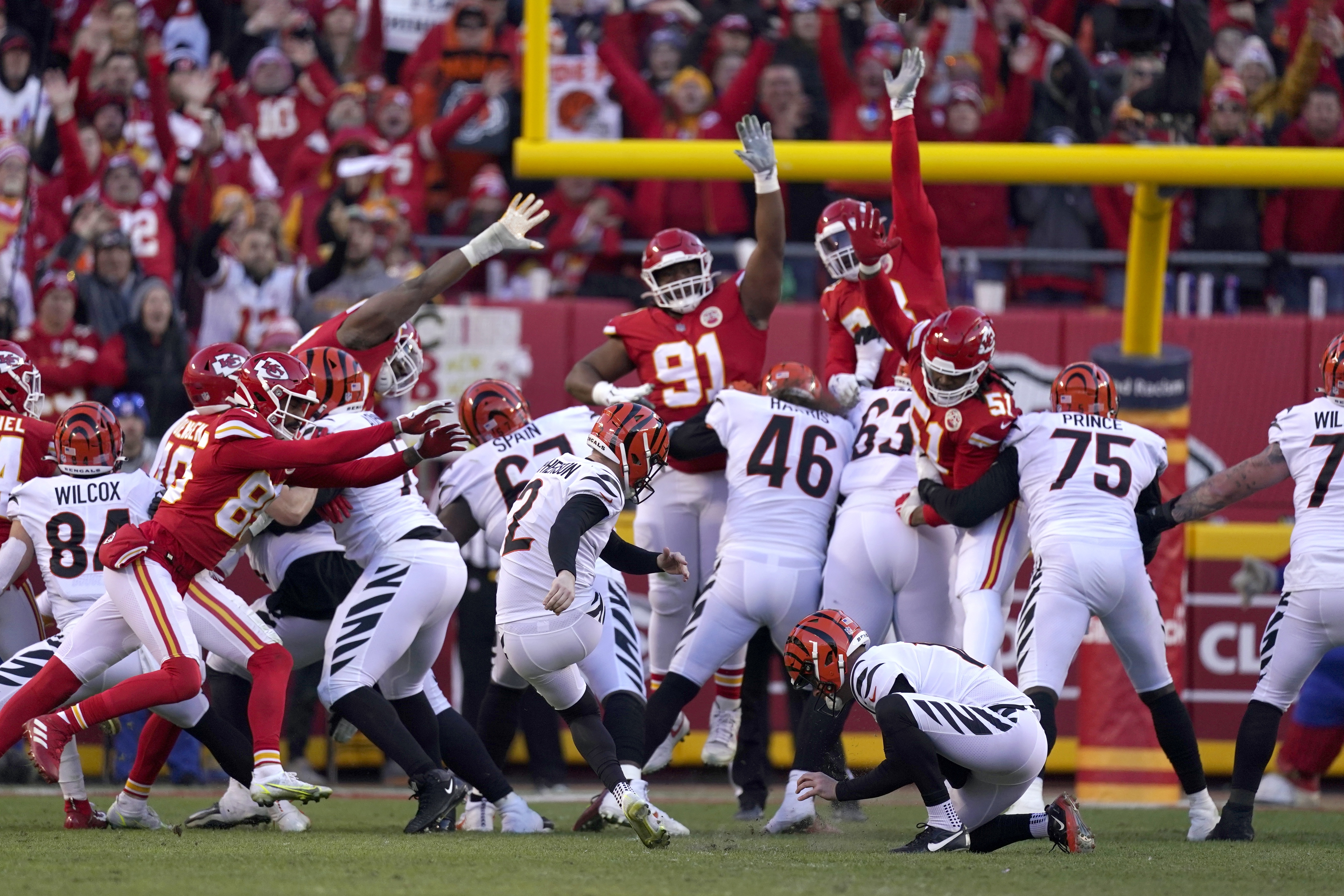 The Bengals are going to the Super Bowl!  The Cincinnati Bengals come back  from an 18-point deficit to defeat The Kansas City Chiefs 27-24 in OT and  advance to Super Bowl