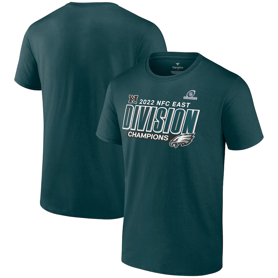 Philadelphia Eagles Fanatics Branded 2022 NFC East Division Champions  Divide & Conquer T-Shirt - Midnight Green