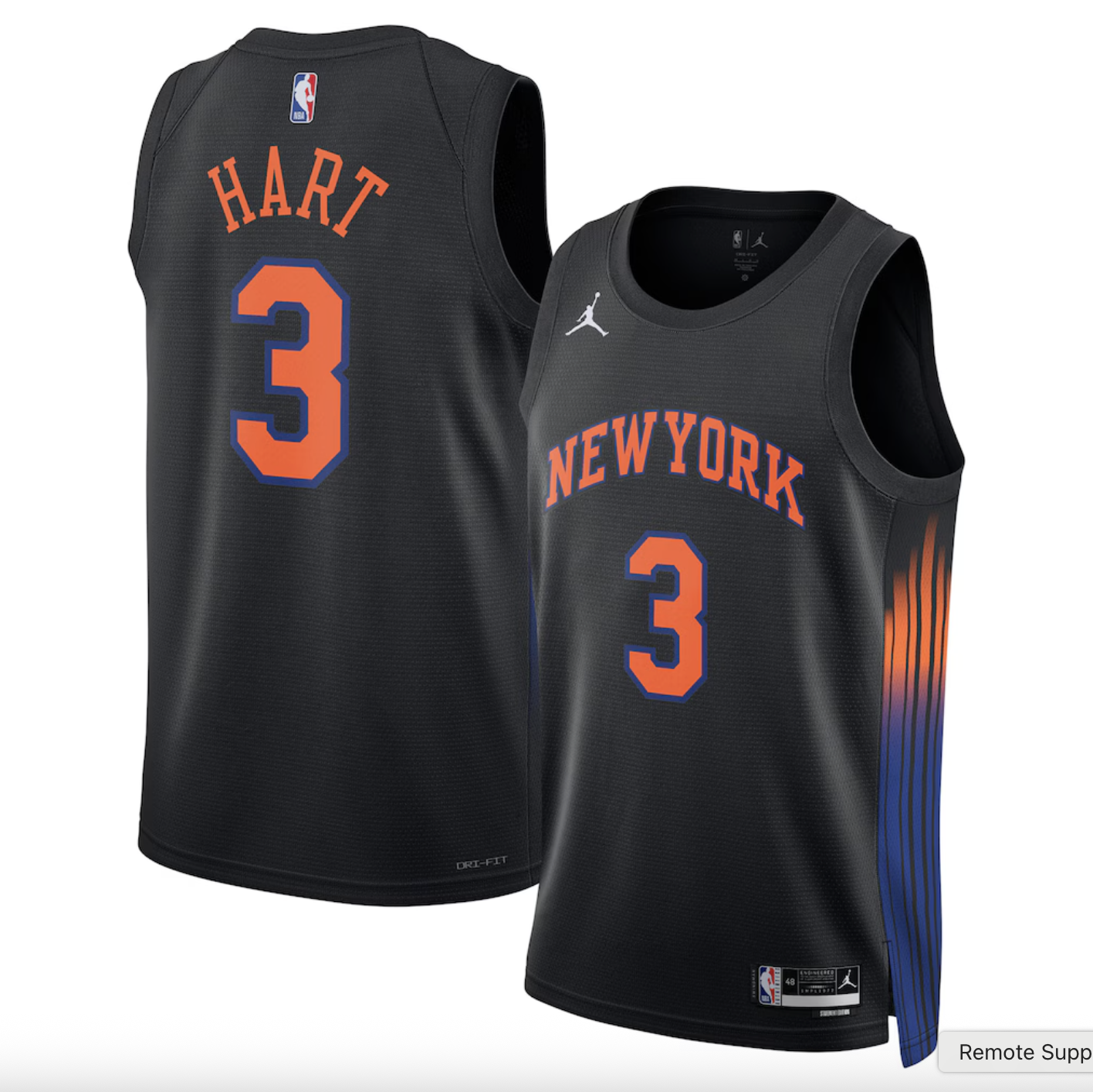 knicks black uniform