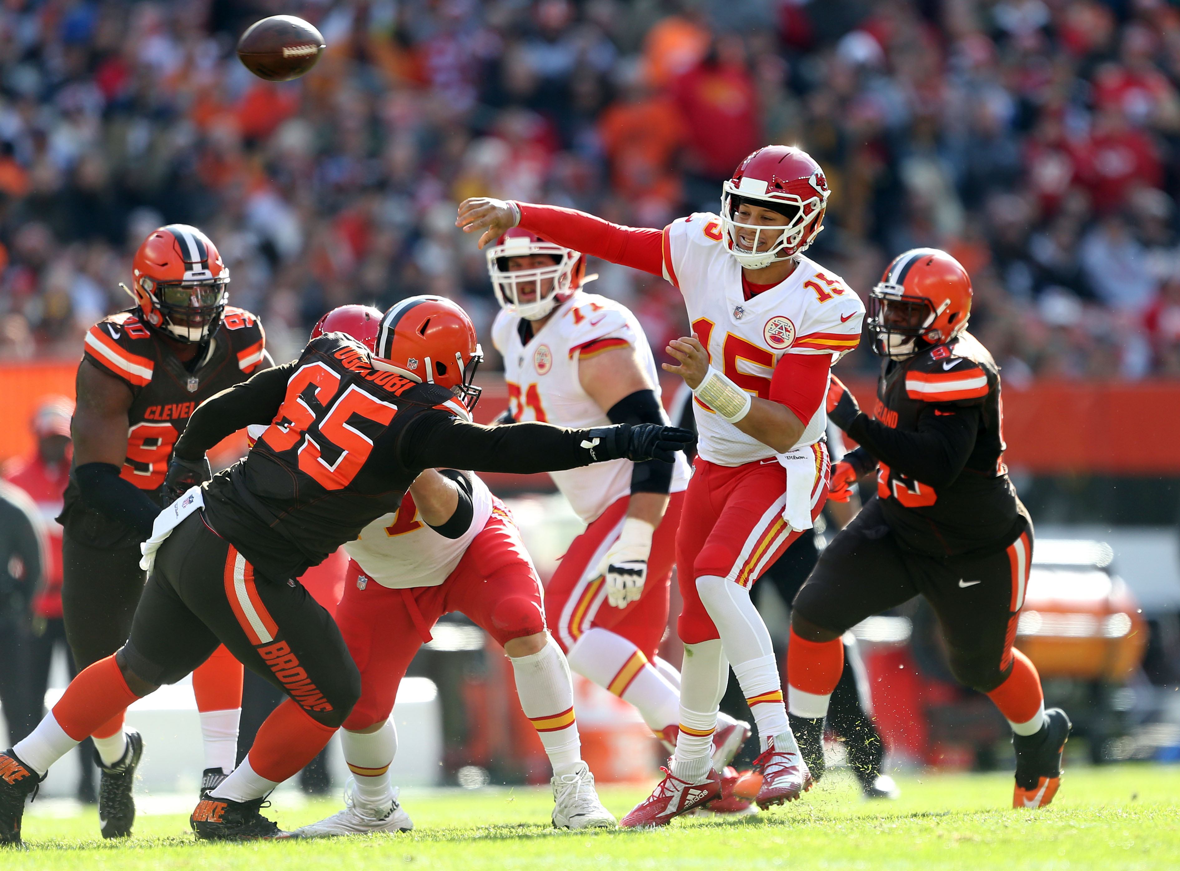 Quarterback Patrick Mahomes Kansas City v Cleveland Browns 2021 Images