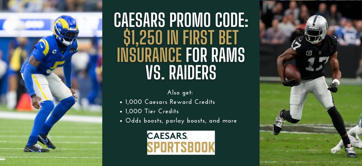 Caesars promo code for Thursday Night Football: $1,250 risk-free bet on  Raiders vs. Rams 