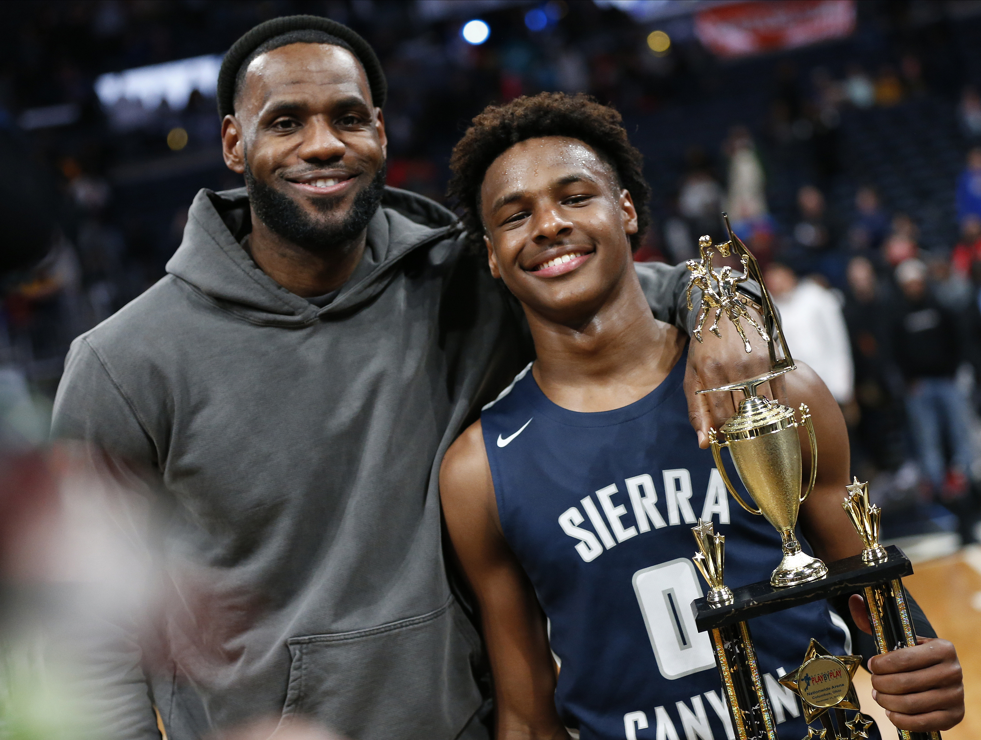 Bronny James Shows Off New McDonald's All-American Jersey