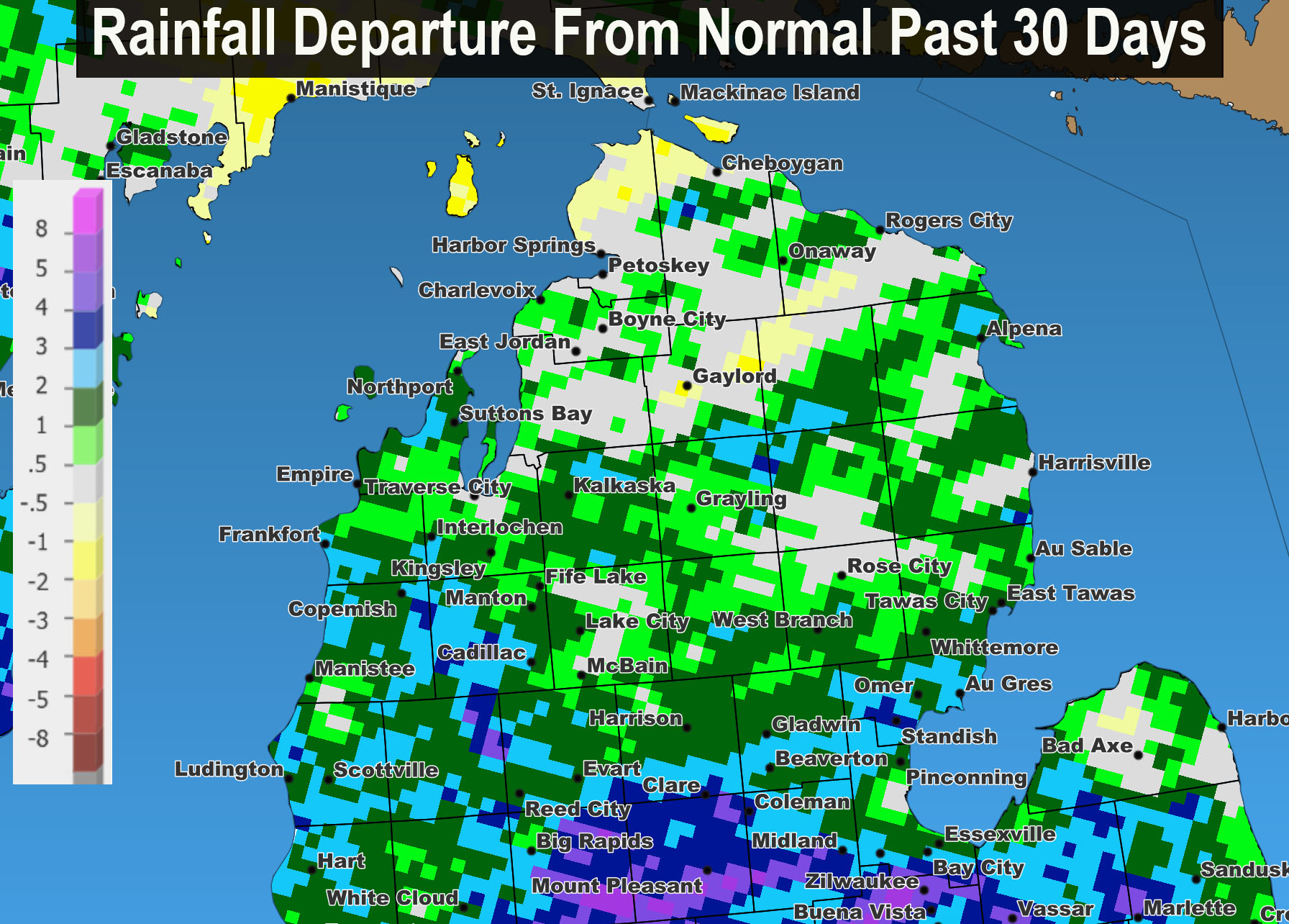 Michigan s rain in last month was incredible one spot over 10