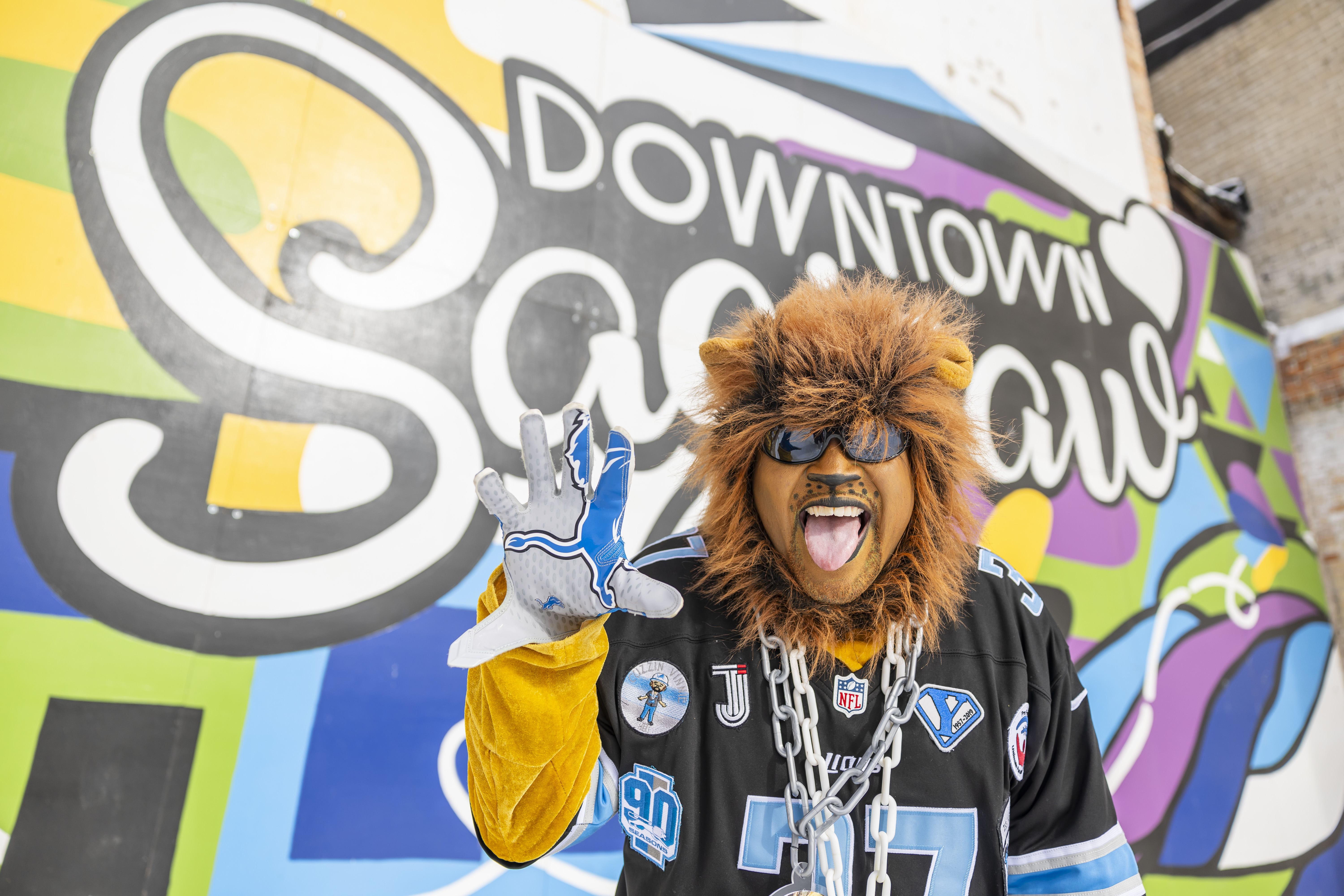 Saginaw's very own Detroit Lions super fan dresses in lion suit