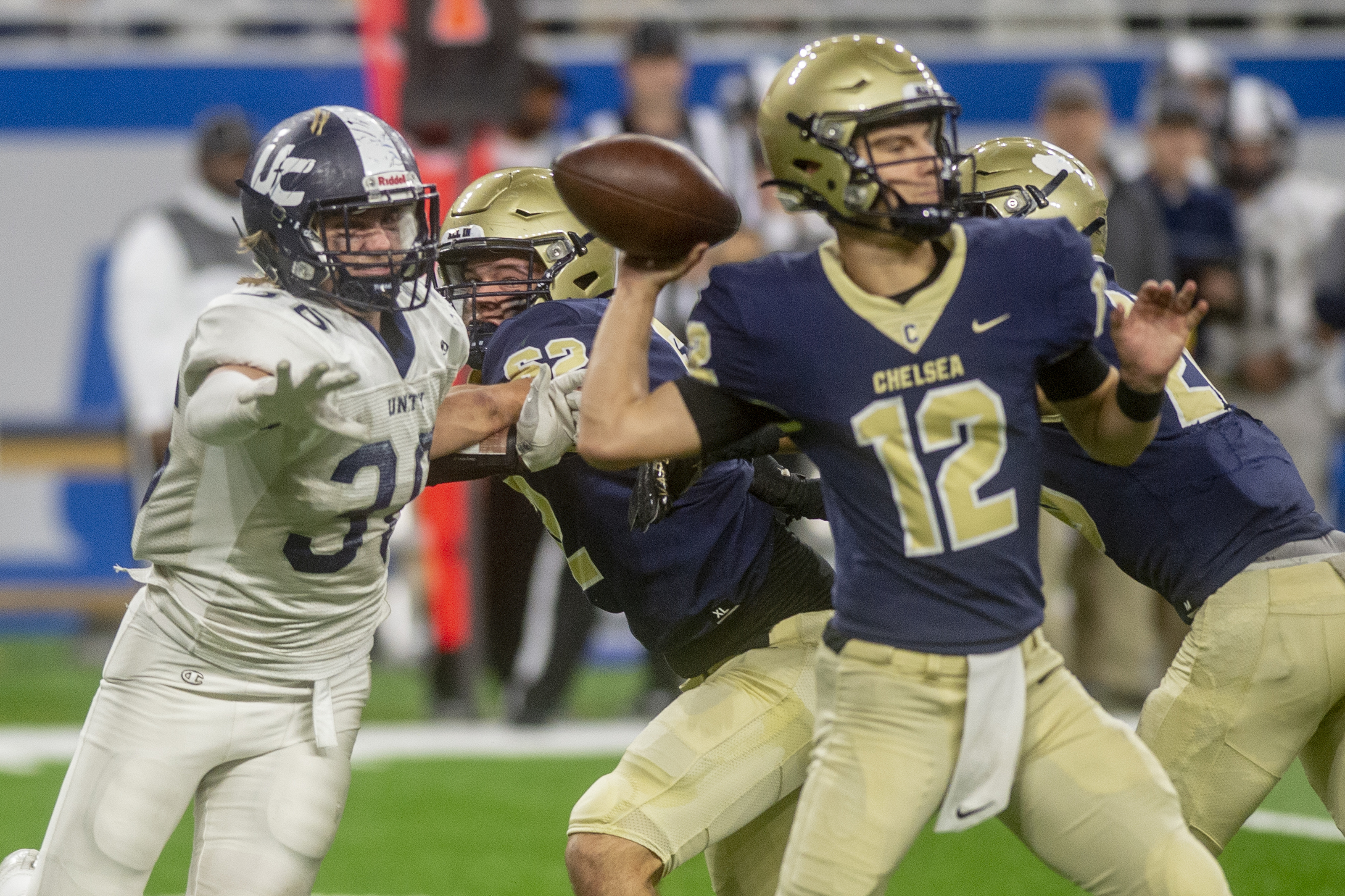 chelsea mounts historic comeback against hudsonville unity christian for d4 football state title mlive com