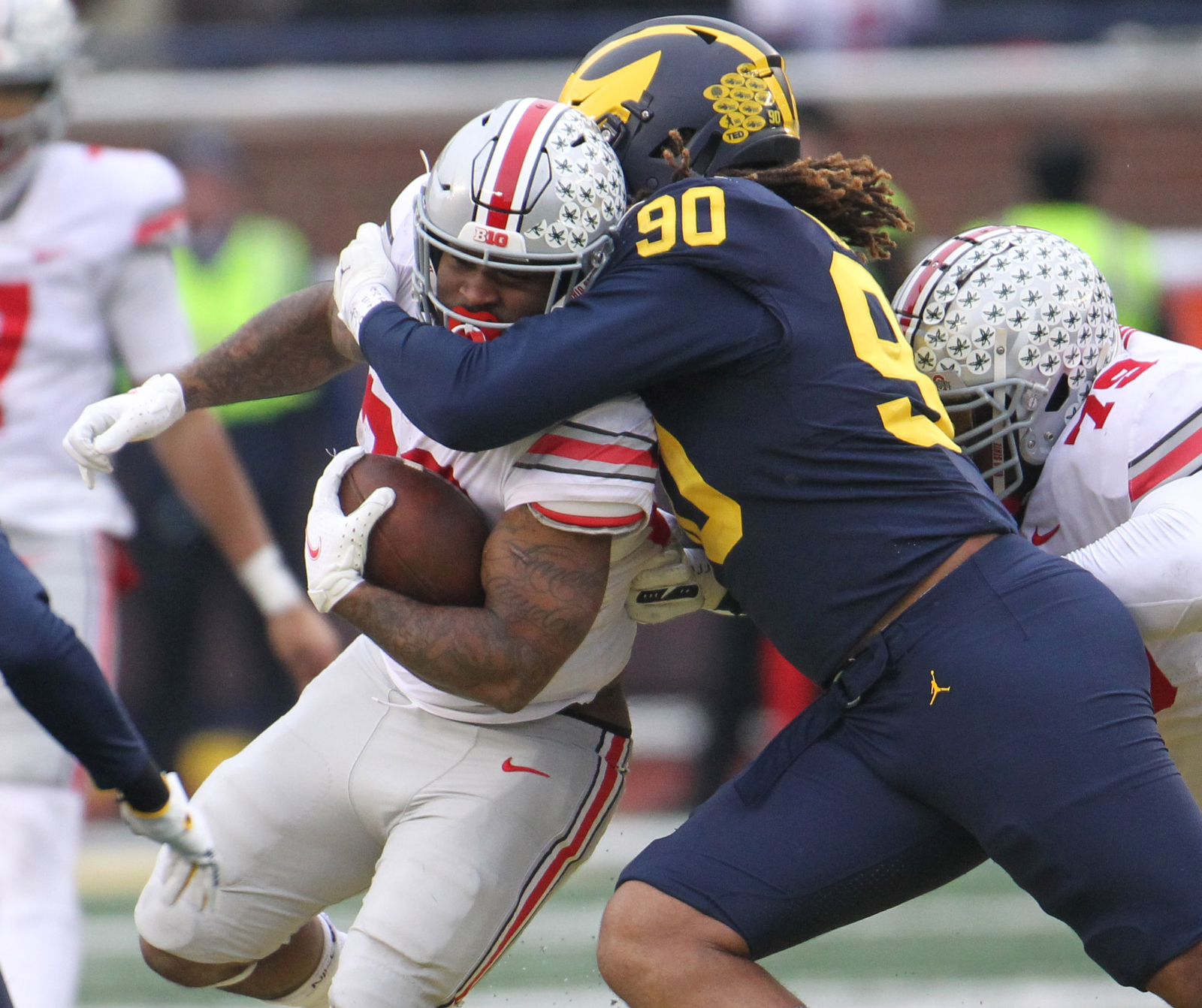 Former Ohio State football star J.K. Dobbins wore Michigan shirt to pay off  Buckeyes' loss in The Game 