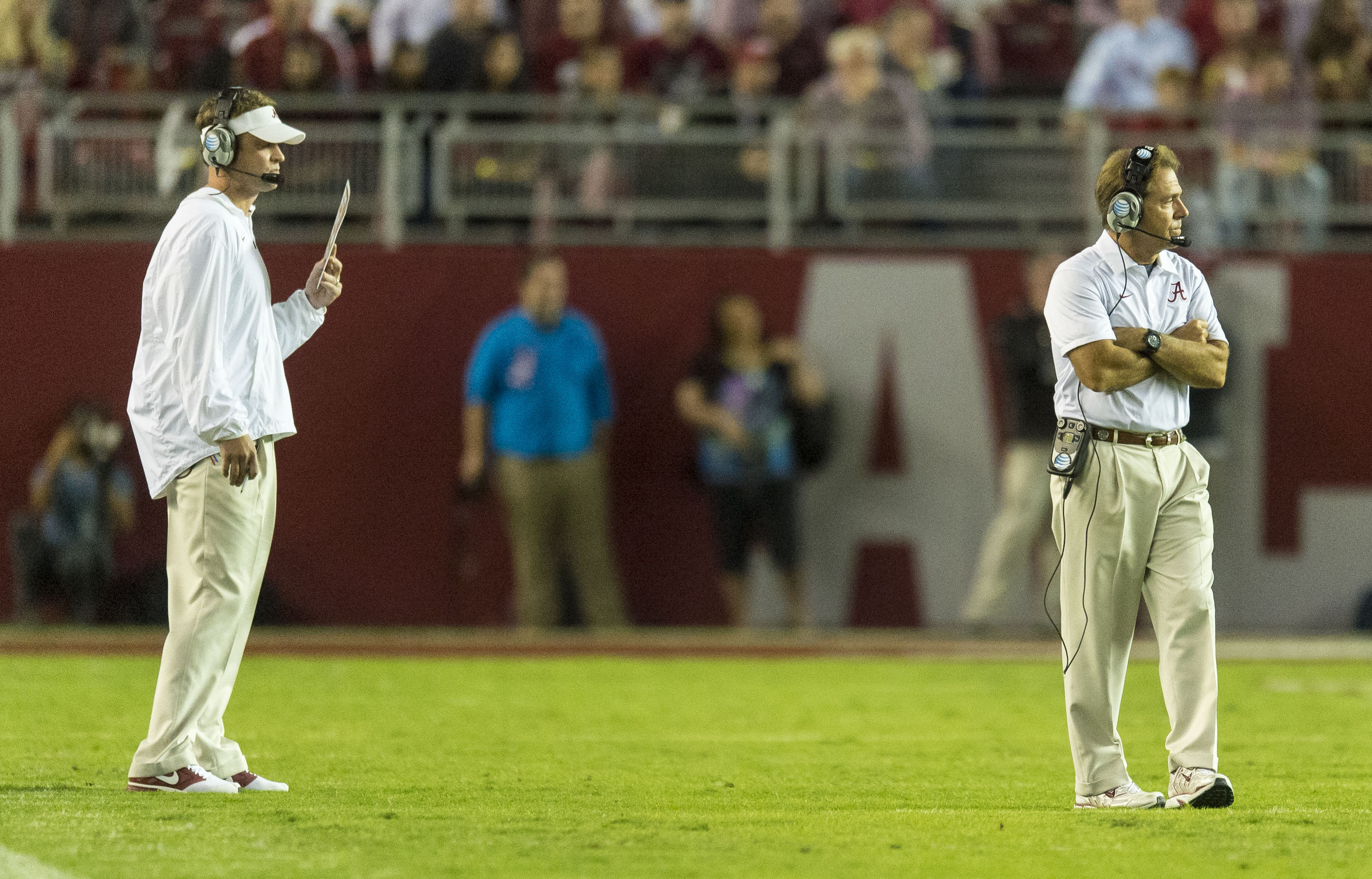 Lane Kiffin joins Alabama NFL players in suite at CFP Championship