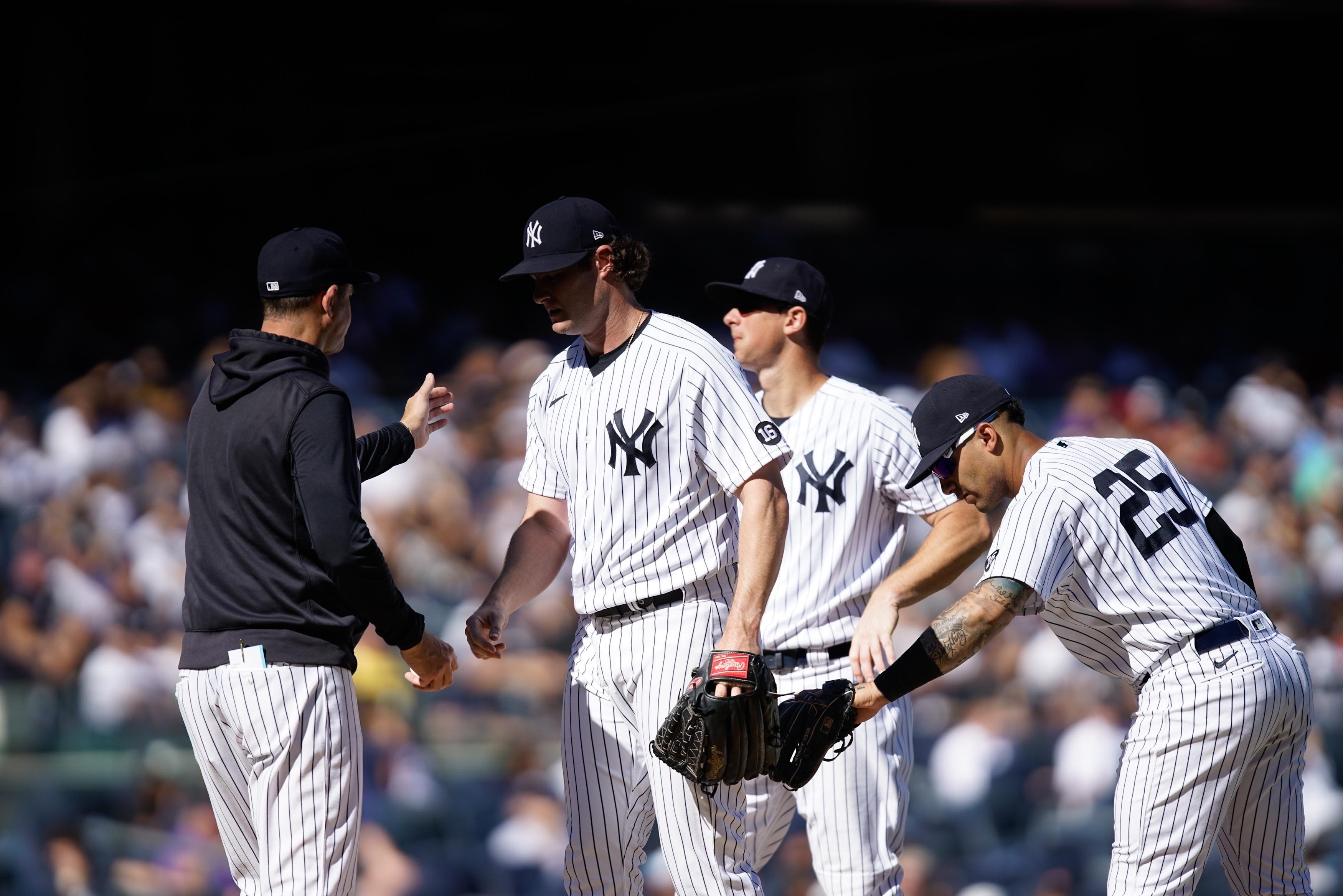 Gerrit Cole Looked Absolutely Miserable In Yankees' ALDS Celebration