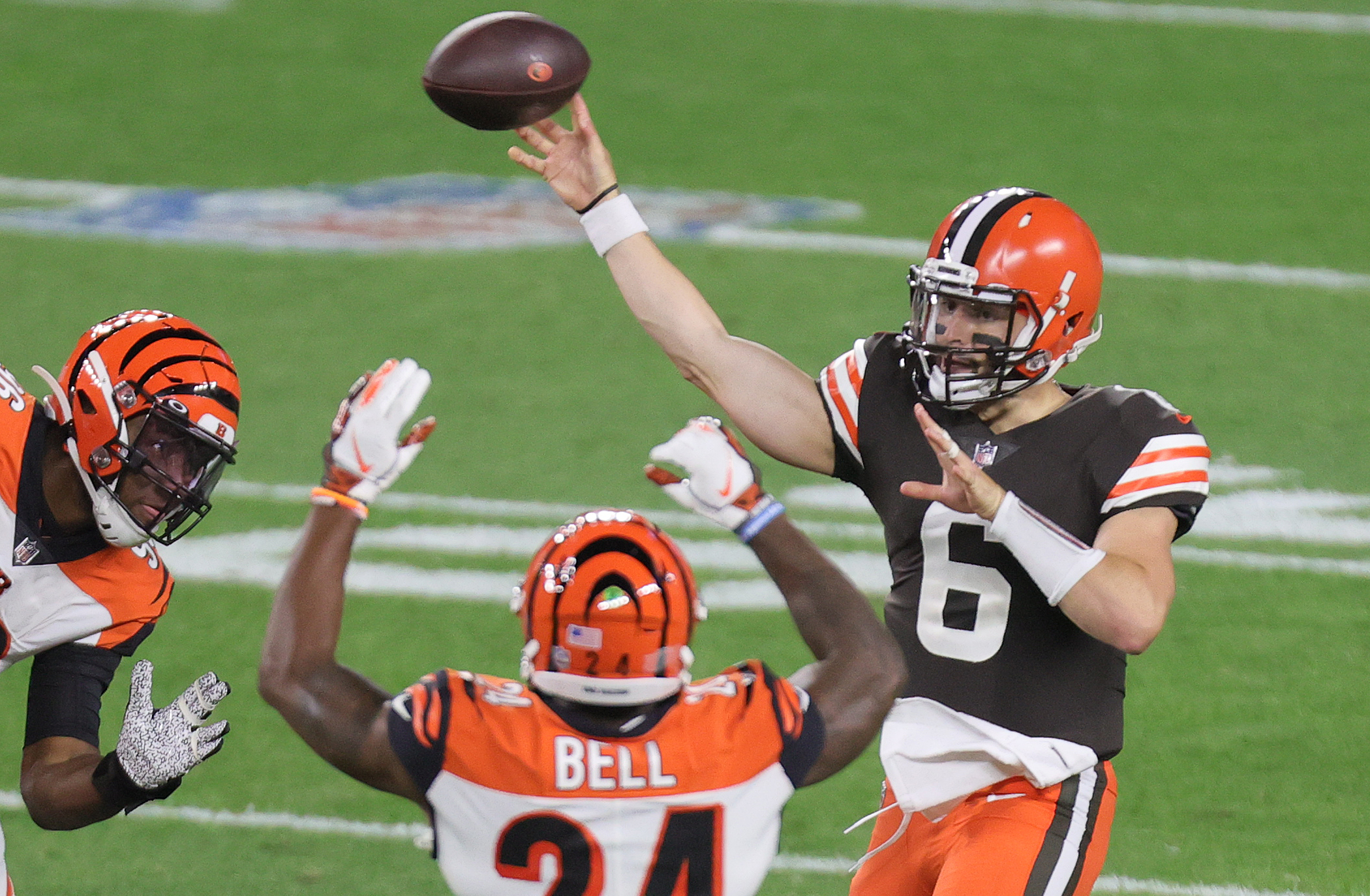 Baker Mayfield rebounded vs. Bengals, but Chase Young & sack