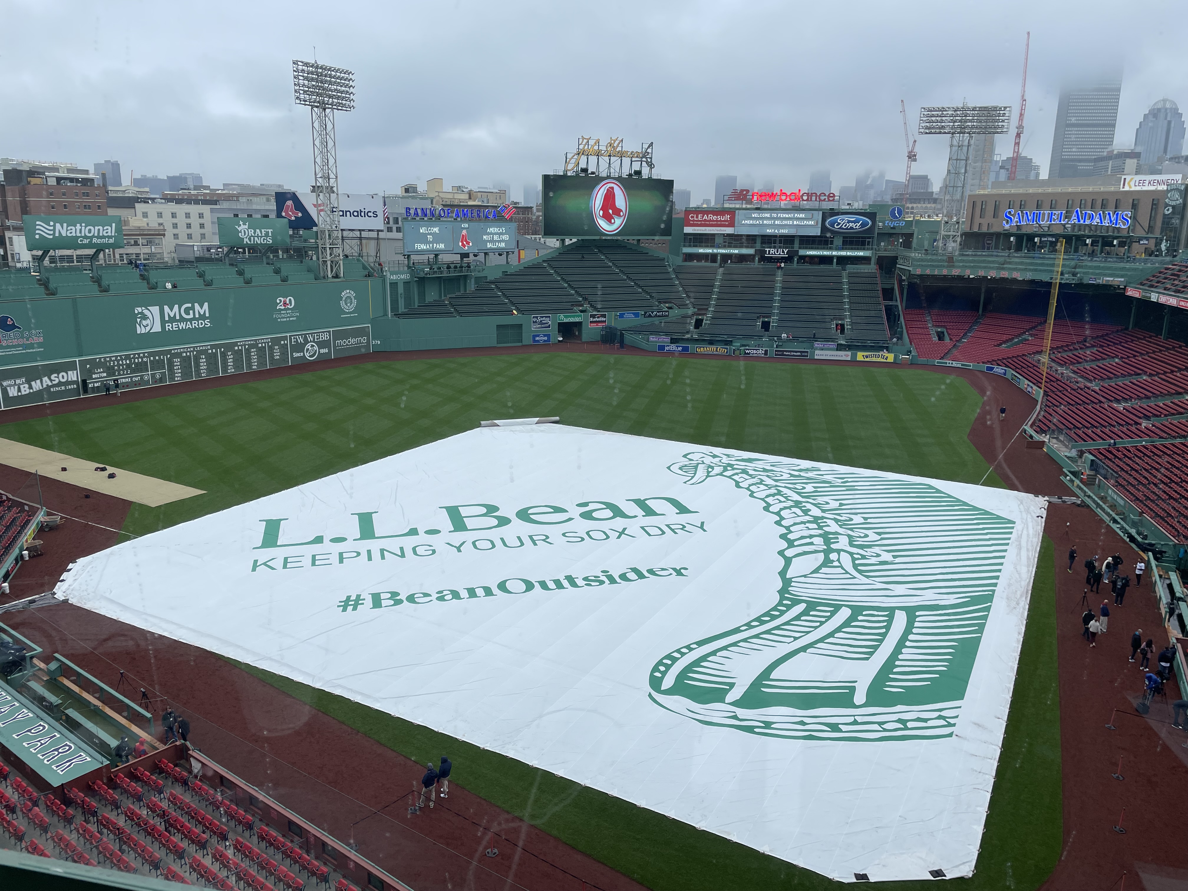 Cold, windy in Boston for Red Sox home opener at Fenway Park