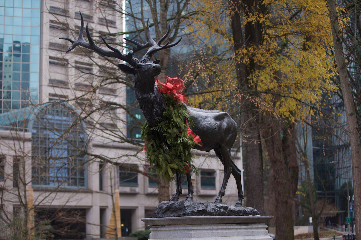 Beloved Portland ‘Elk’ statue is safely in storage while debate
