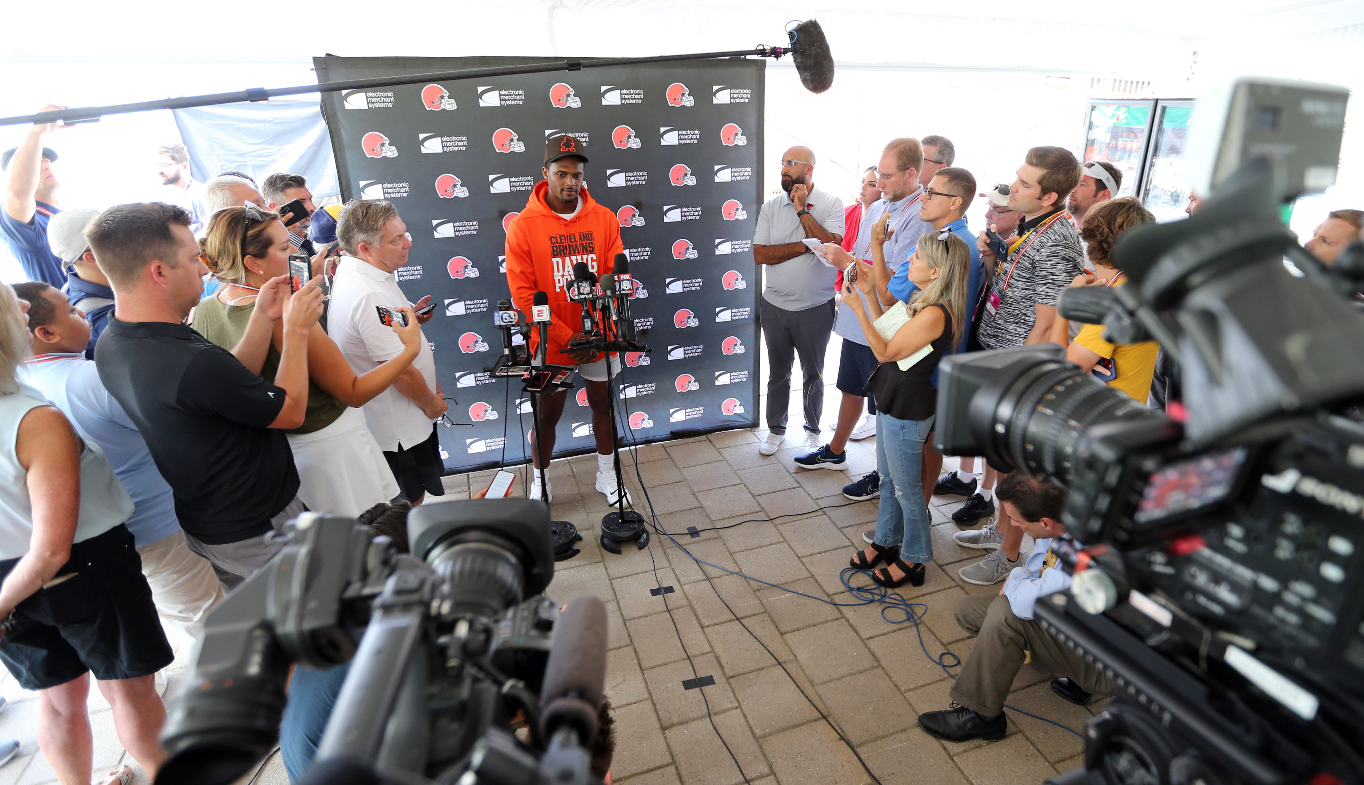 Controversial t-shirts, posters seen at Browns preseason game