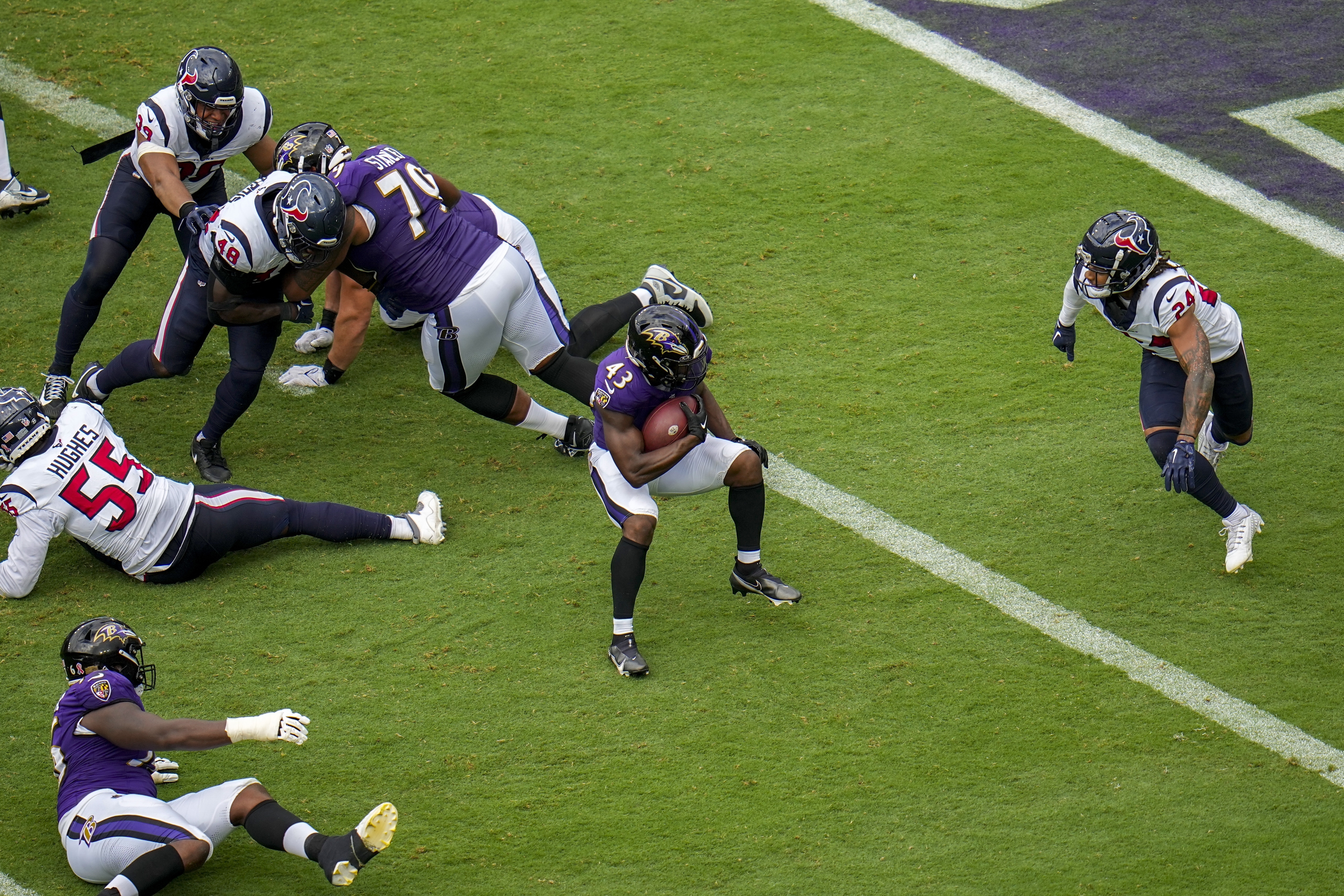 Texans' Stroud takes beating in opener, sacked five times in 25-9 loss to  Ravens