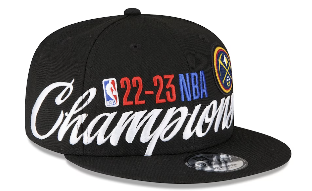 Denver Nuggets New Era 2023 NBA Finals Champions Slant Fast 9FORTY  Adjustable Hat - Black