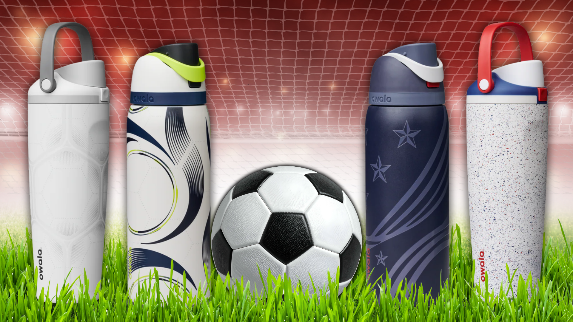Owala launched 4 new soccer FreeSip water bottles for the FIFA