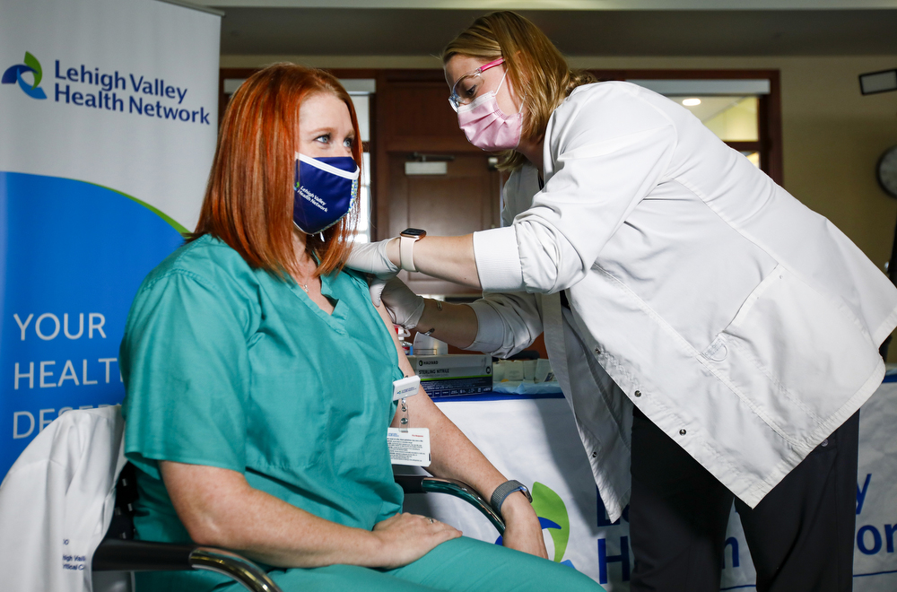 LVHN front-line health care workers receive COVID-19 vaccine ...
