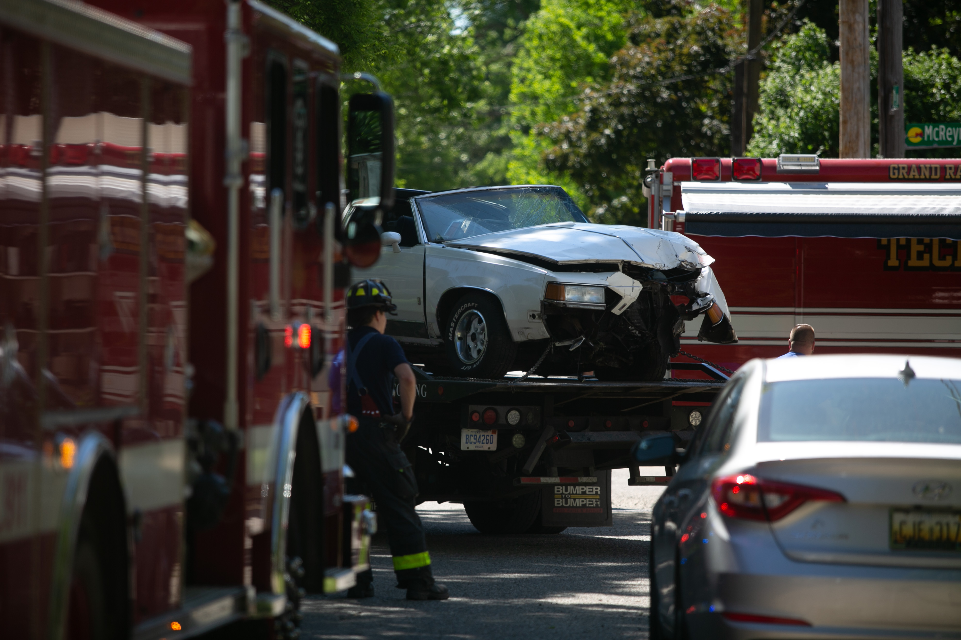 Stolen vehicle crashes into building after police pursuit - mlive.com