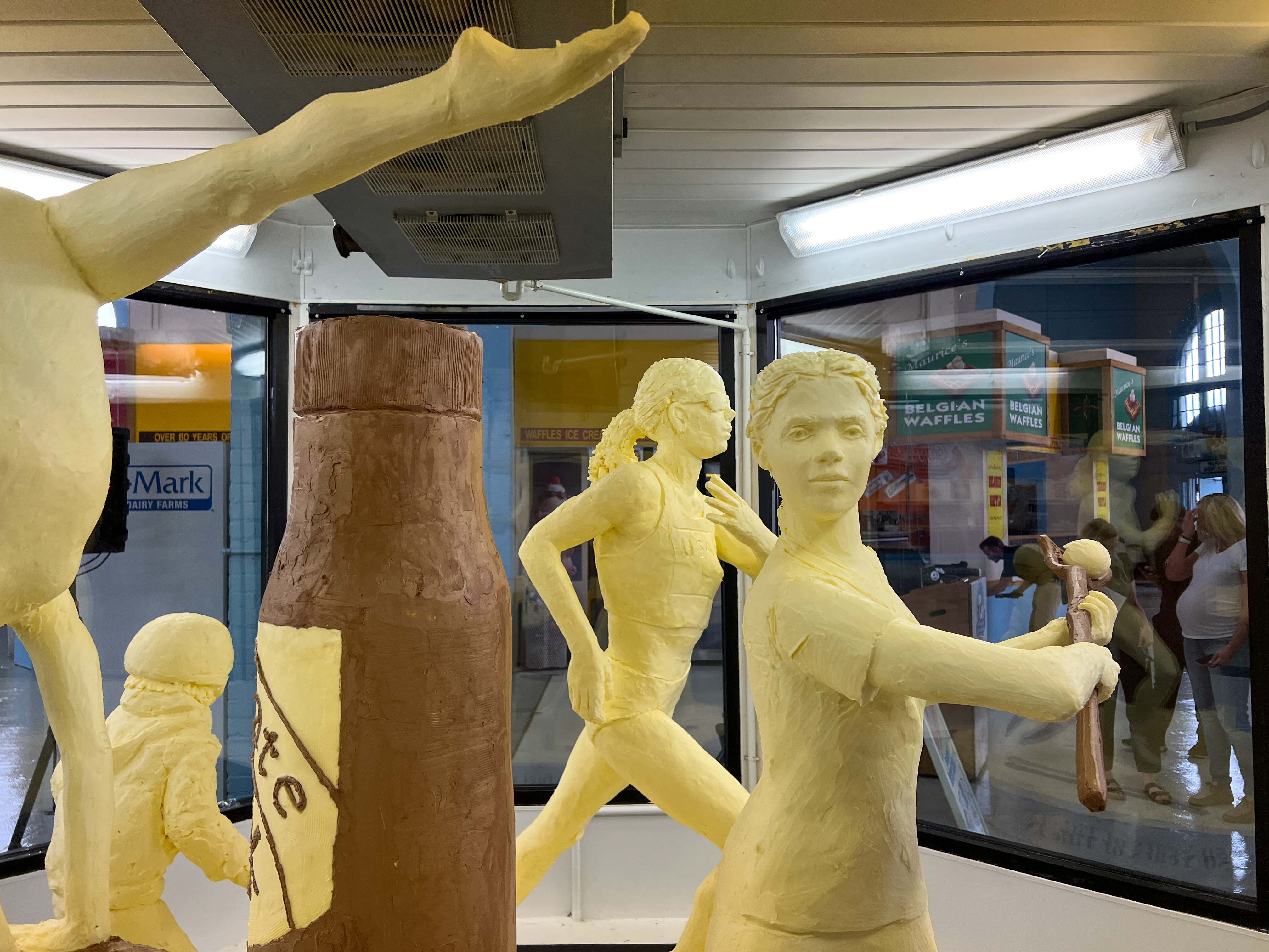 The 2022 butter sculpture at the New York State Fair. "Refuel Her Greatness--Celebrating the 50th Anniversary of Title IX" (Charlie Miller | cmiller@syracuse.com)