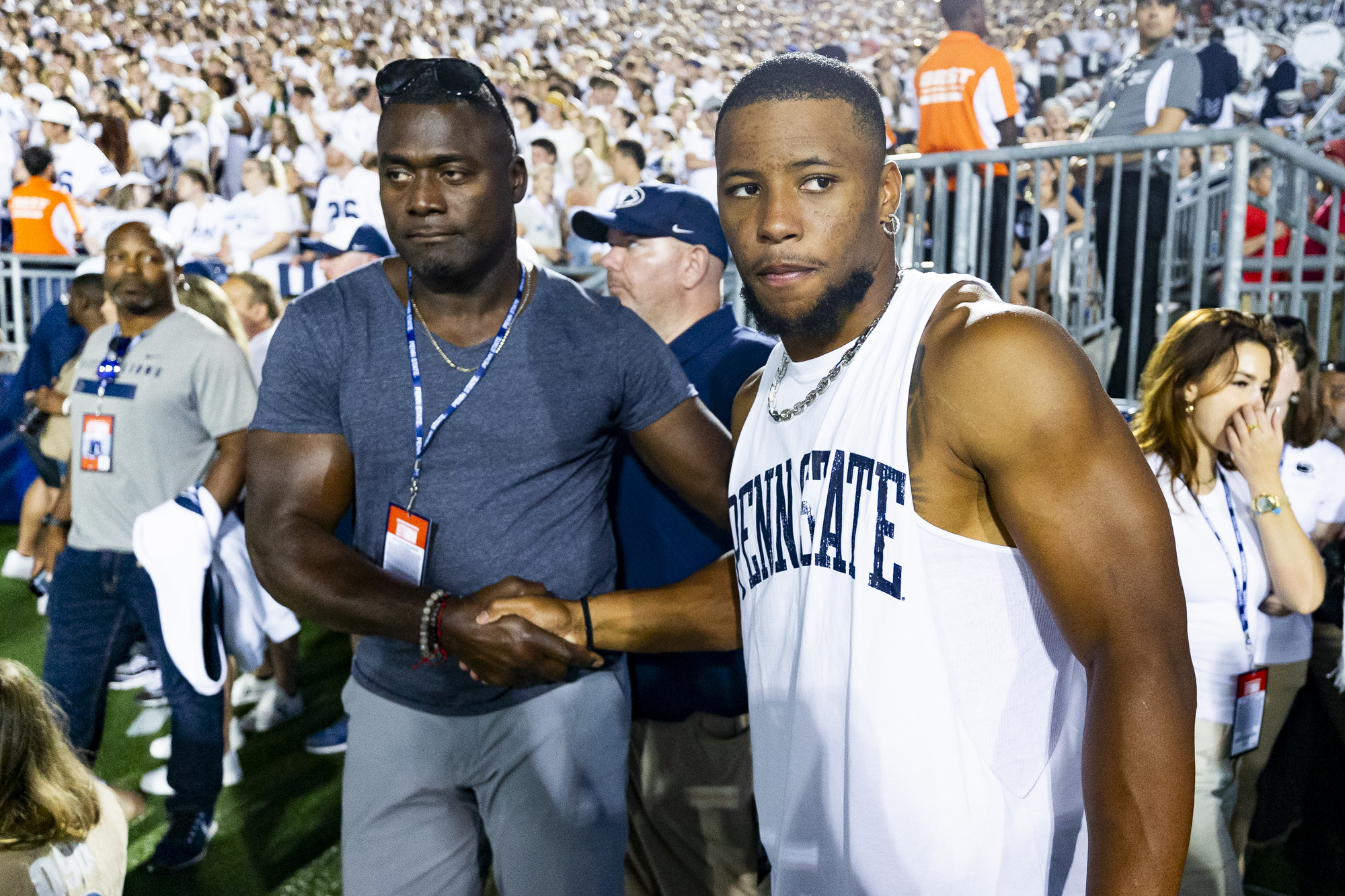 Penn State faces in the crowd from West Virginia