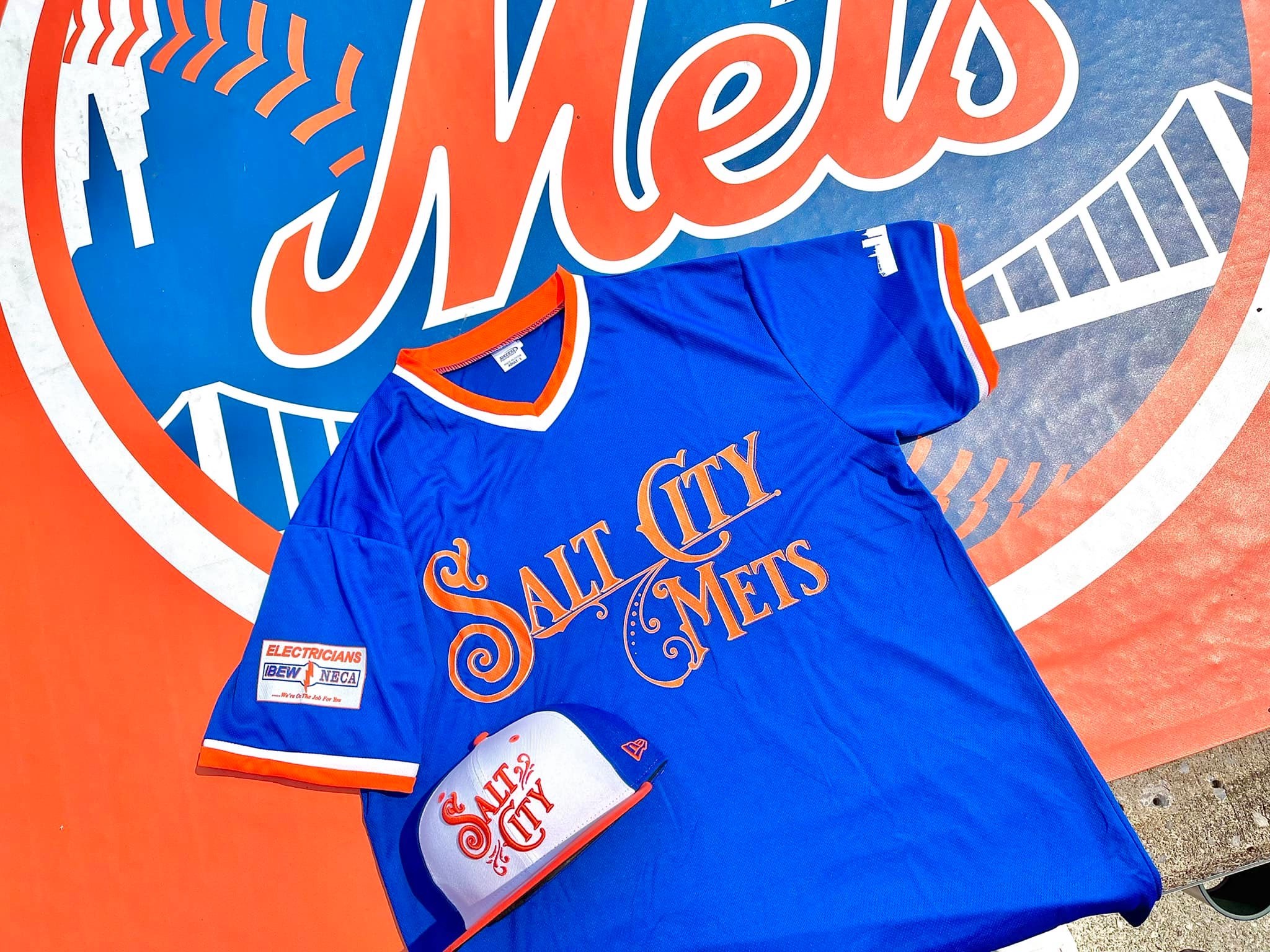 2021 Syracuse Mets #35 Game Used Blue Salt City Mets Jersey 48