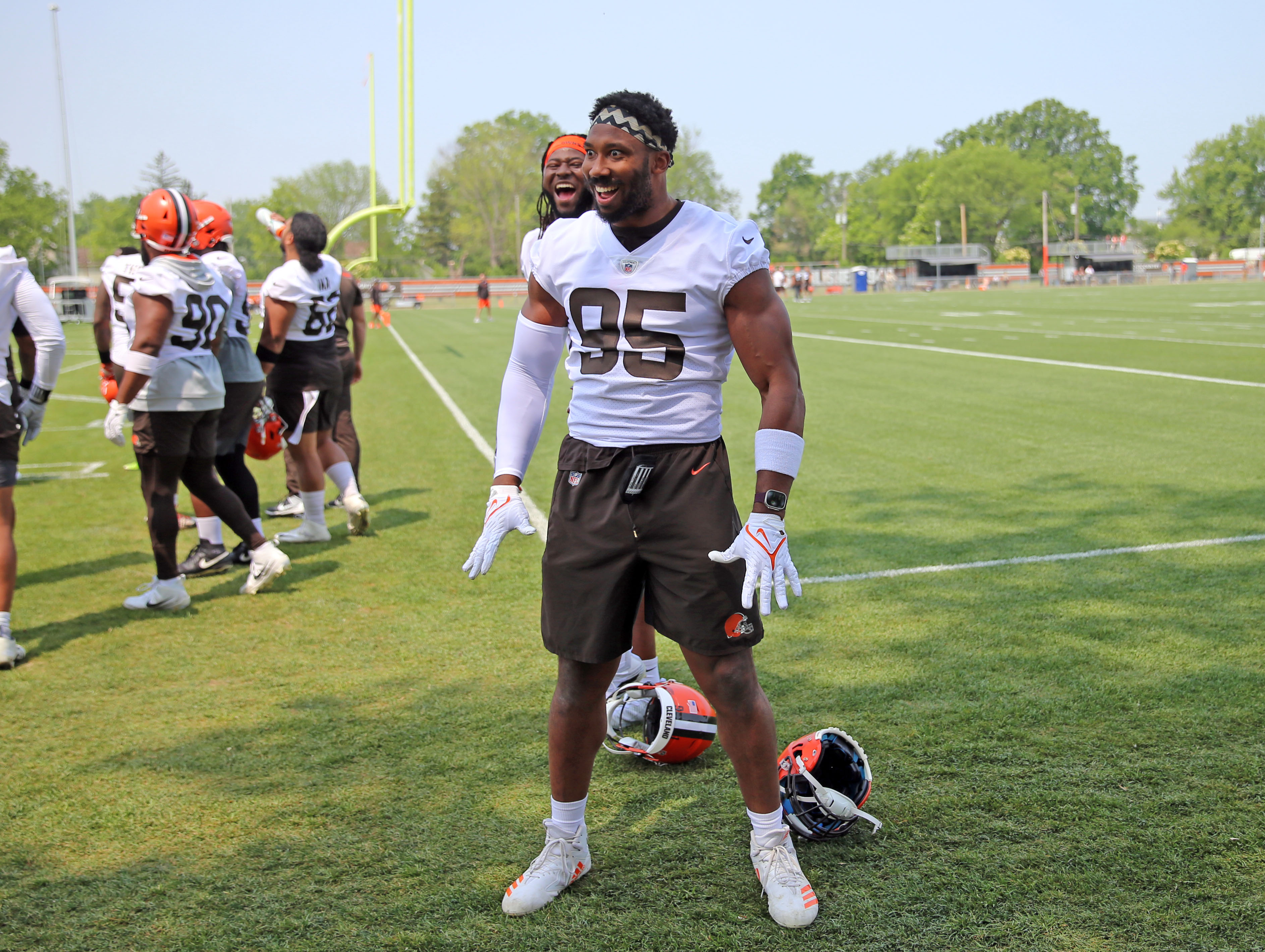 Myles Garrett-led defensive line unveiled at Cleveland Browns minicamp