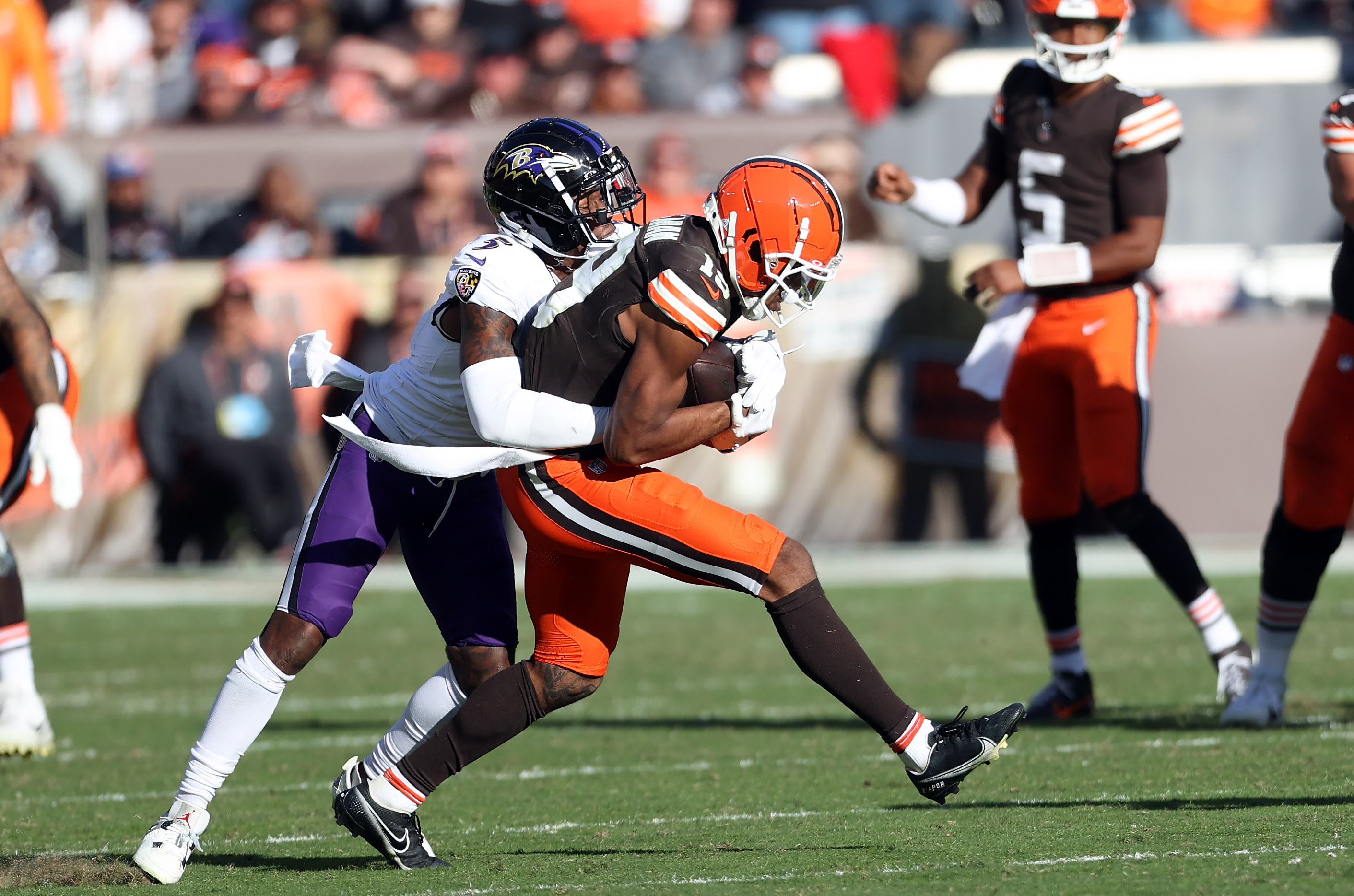 Cleveland Browns receiver Cedric Tillman vs. Baltimore Ravens, October