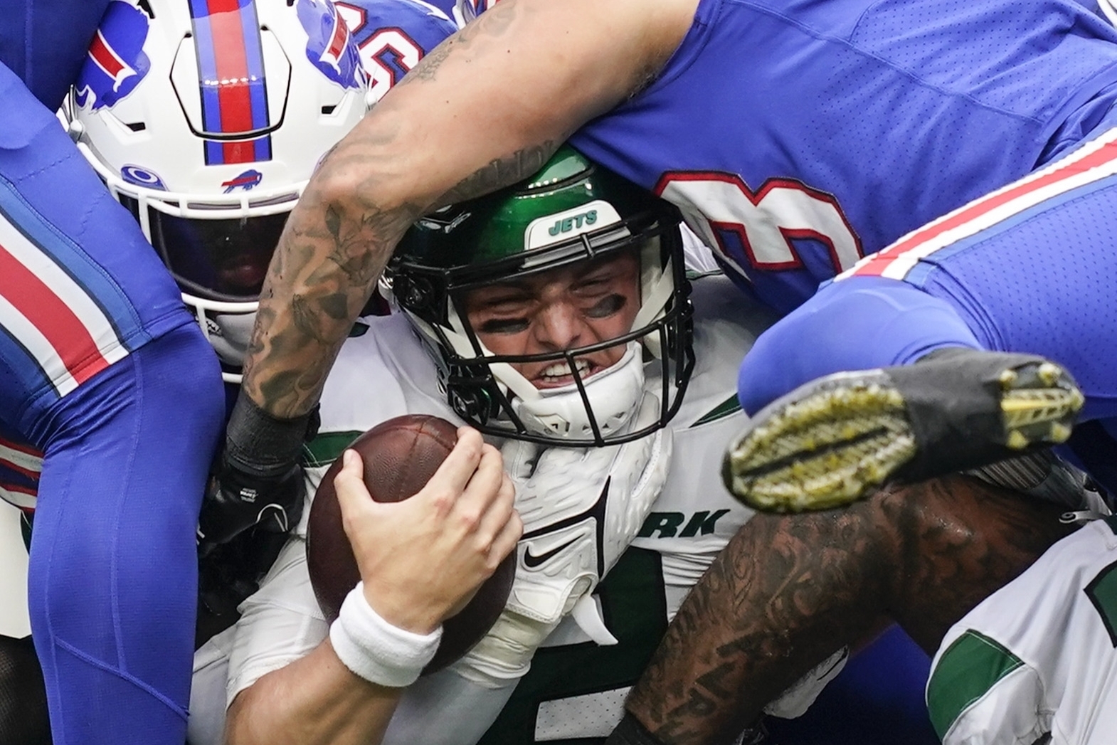 New York Jets guard Laken Tomlinson (78) in action against the