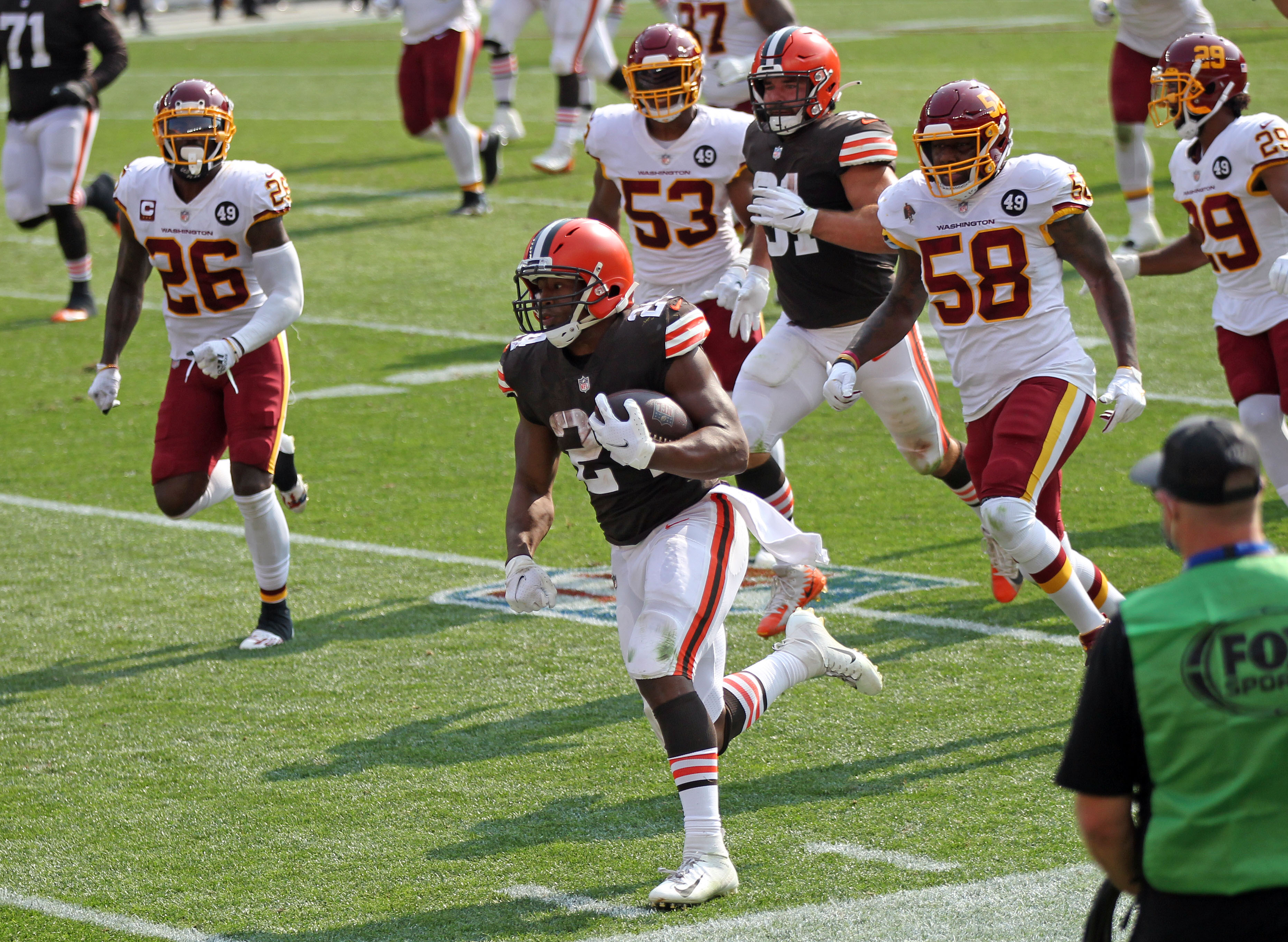 Cleveland Browns running backs vs. Washington Football Team, September