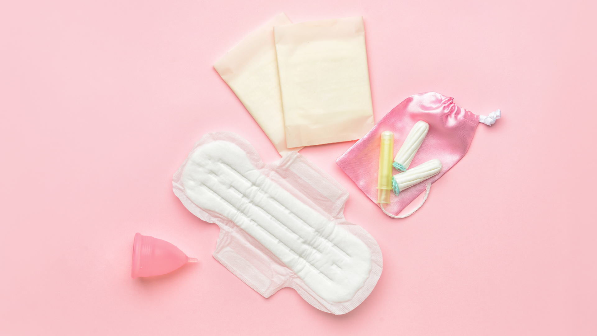 Sanitary pads on sale and tampons