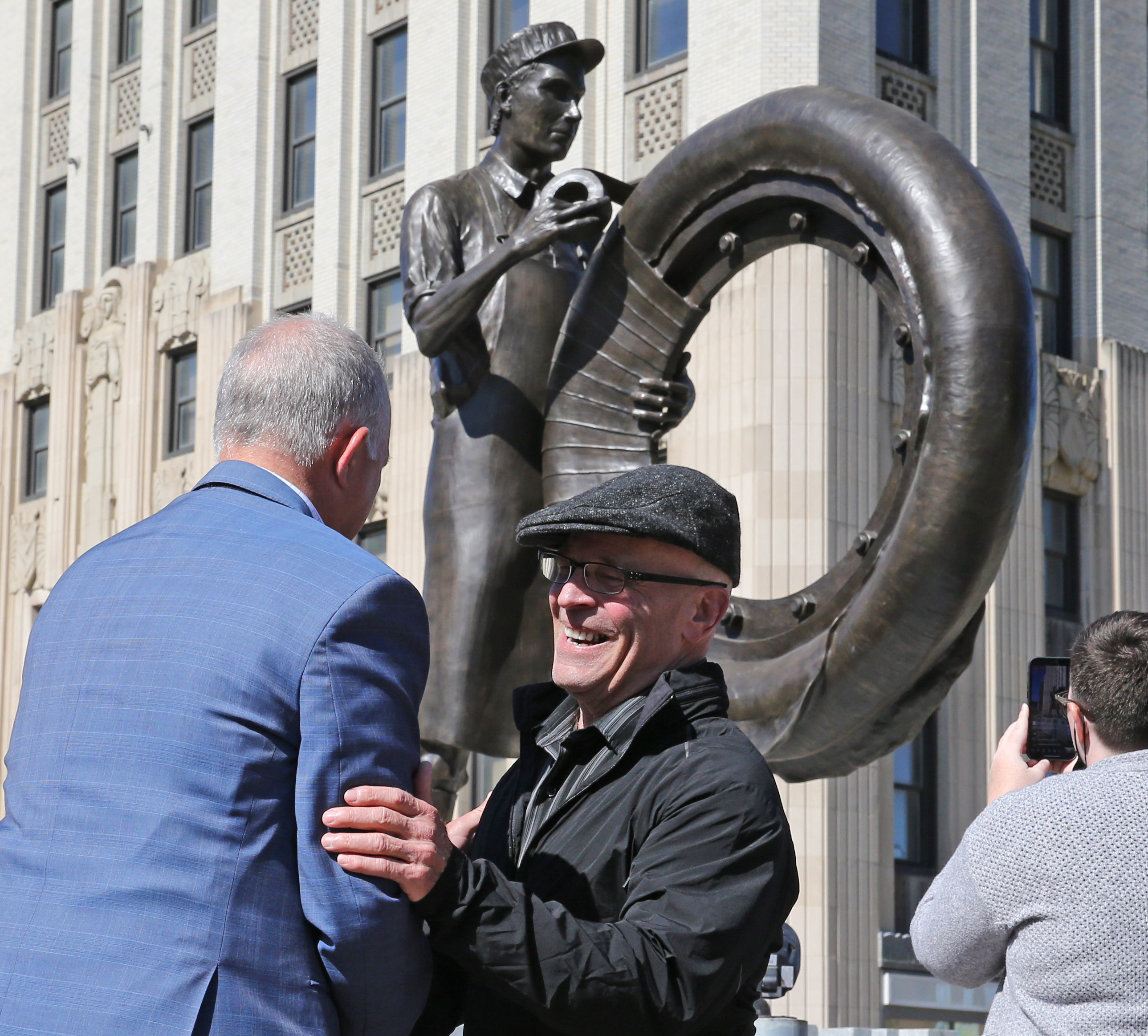 City of Akron unveils Rubber Worker Statue, May 13, 2021