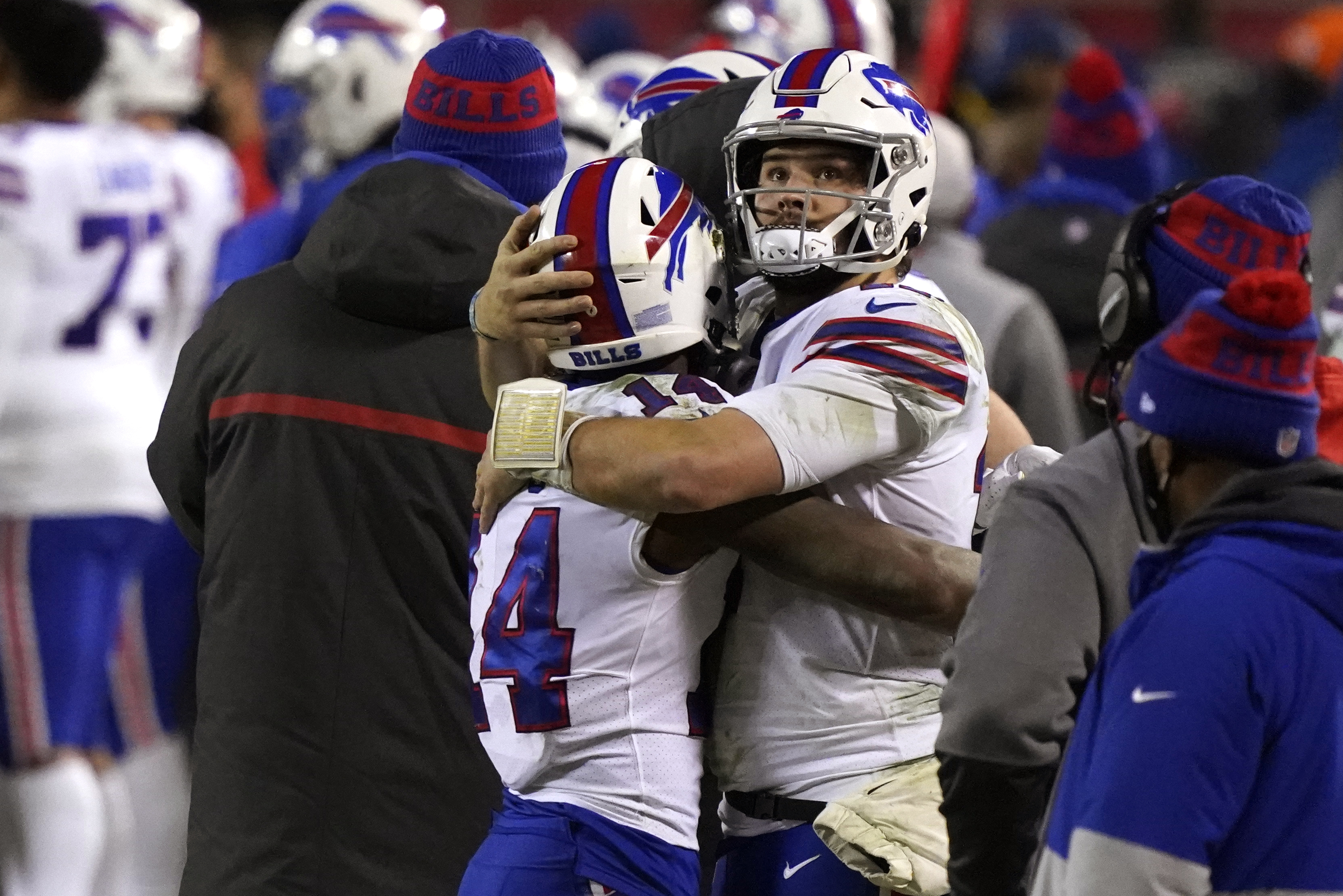 Bills 23 micah hyde 21 jordan poyer 49 tremaine edmunds 14 stefon