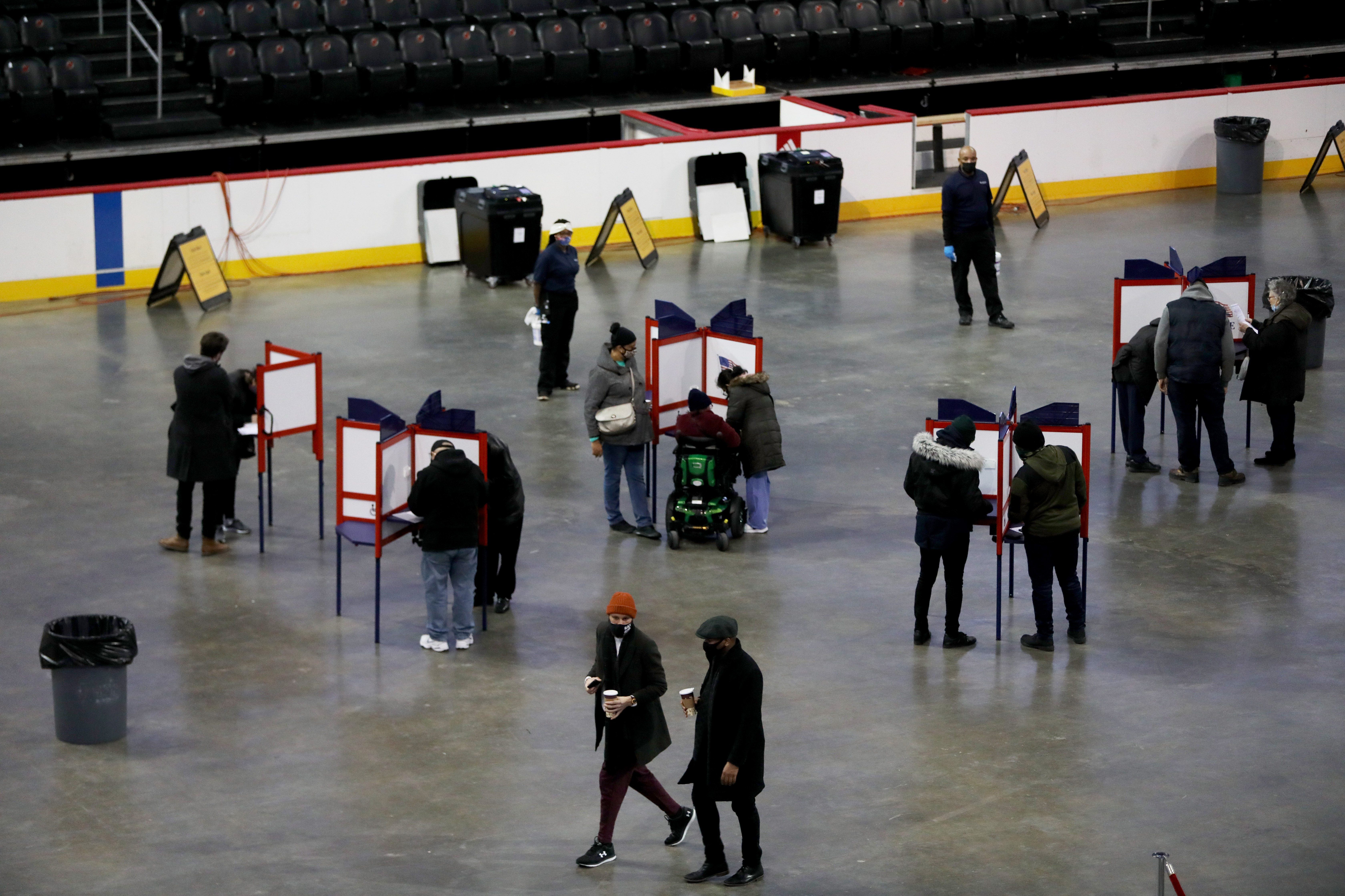 Cavernous Prudential Center arena reopens to public for 1st time in months  as Election Day polling site 