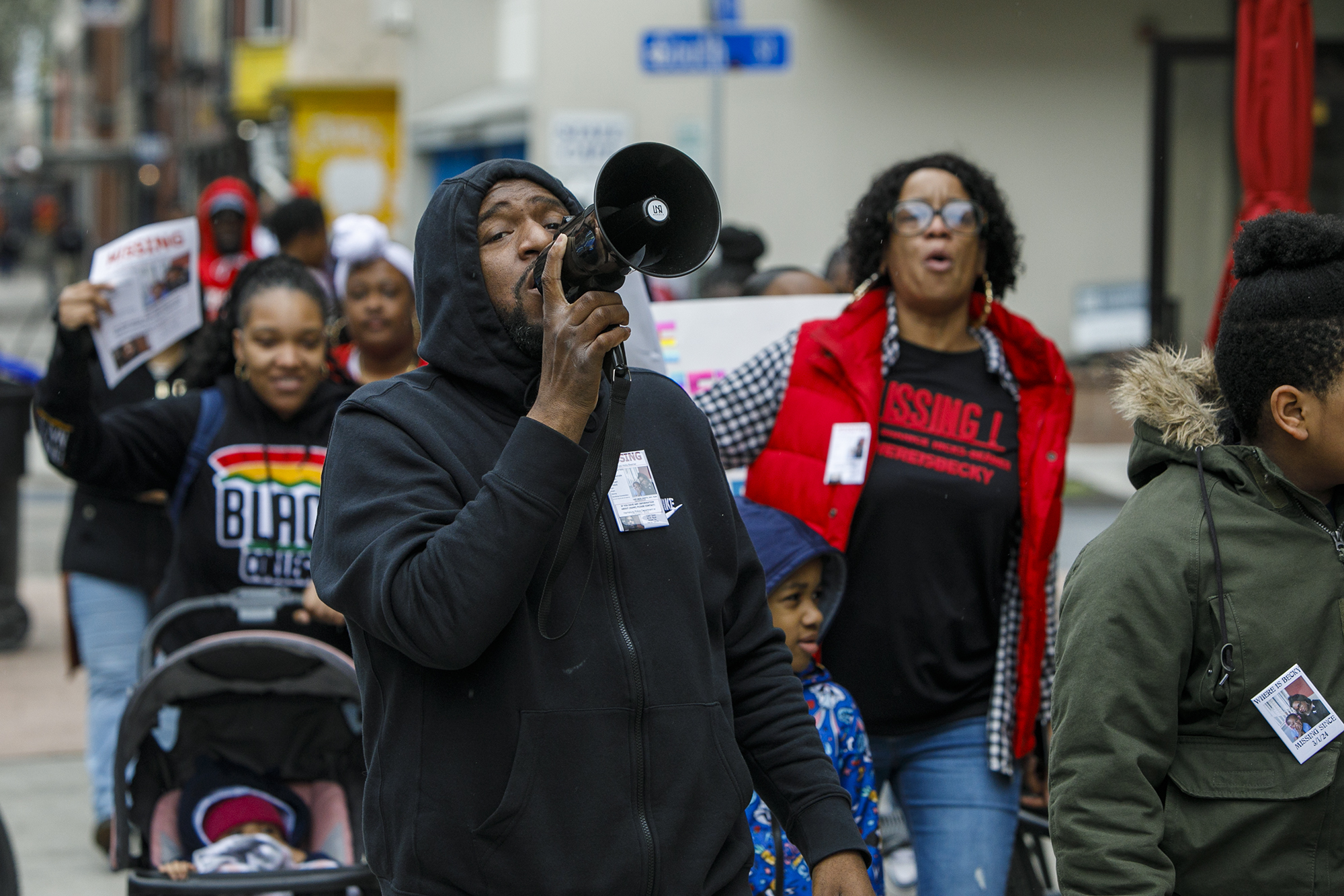 Rally and march in honor of Rebecca Shanice Hicks-Beamer who went ...