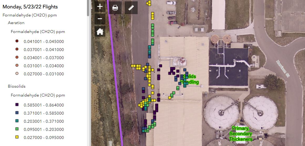 EGLE drone flies over Kalamazoo wastewater treatment plant