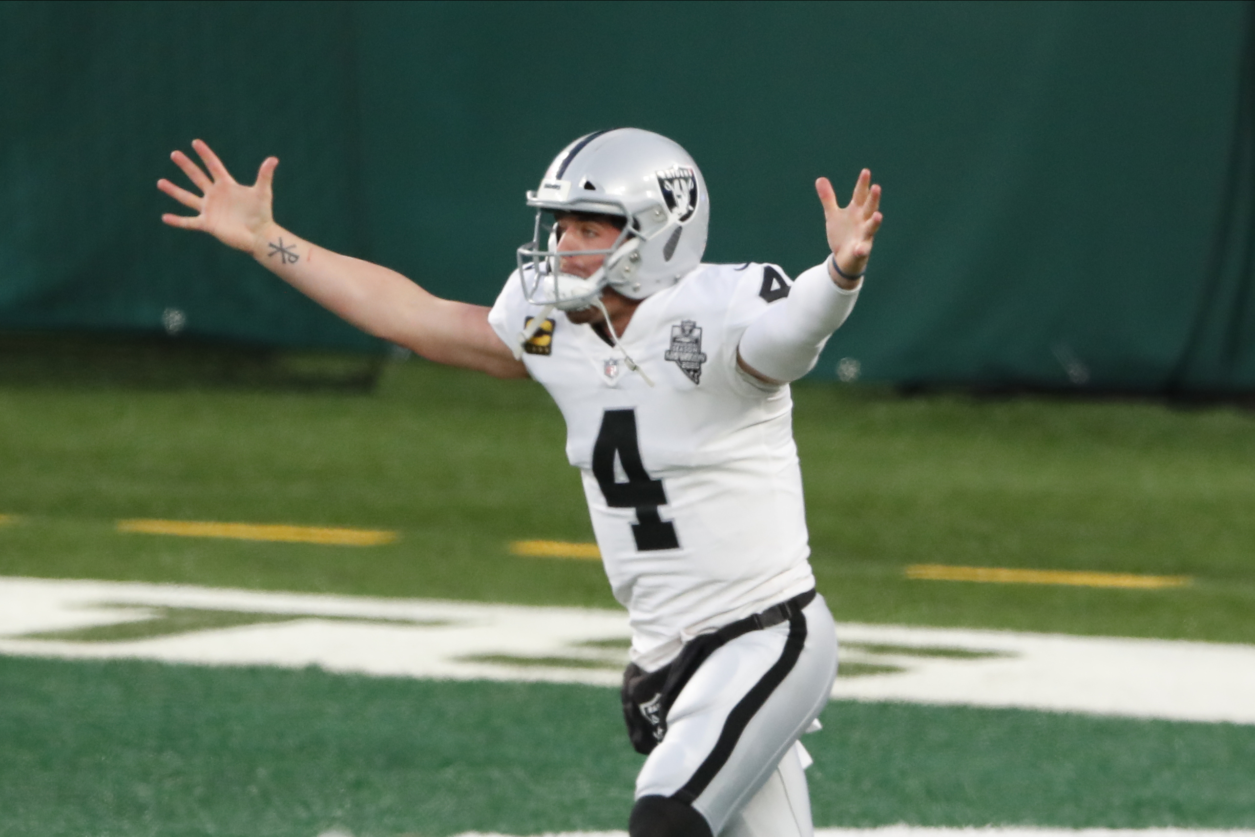 December 6, 2020, Las Vegas Raiders quarterback Derek Carr (4) in