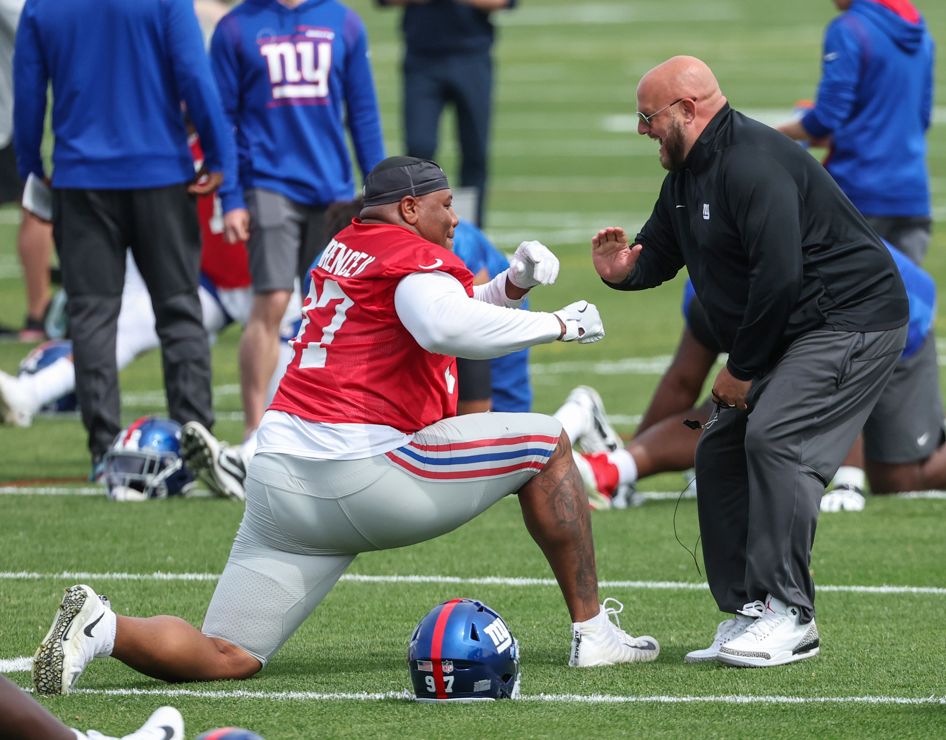 New York Giants safety Trenton Thompson (39) walks off the field