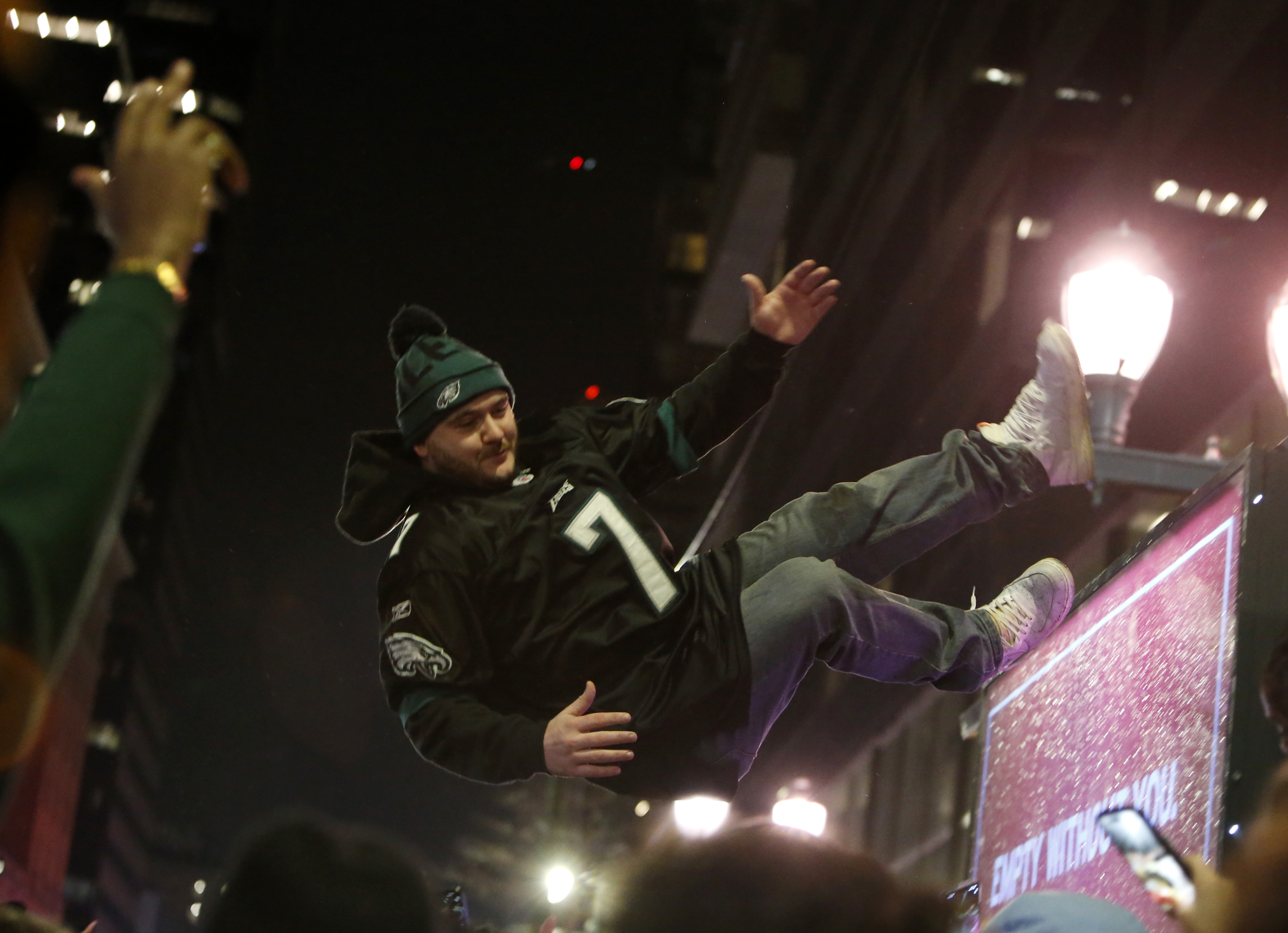 Eagles Fans Flood Streets In Philly For Super Bowl Celebration