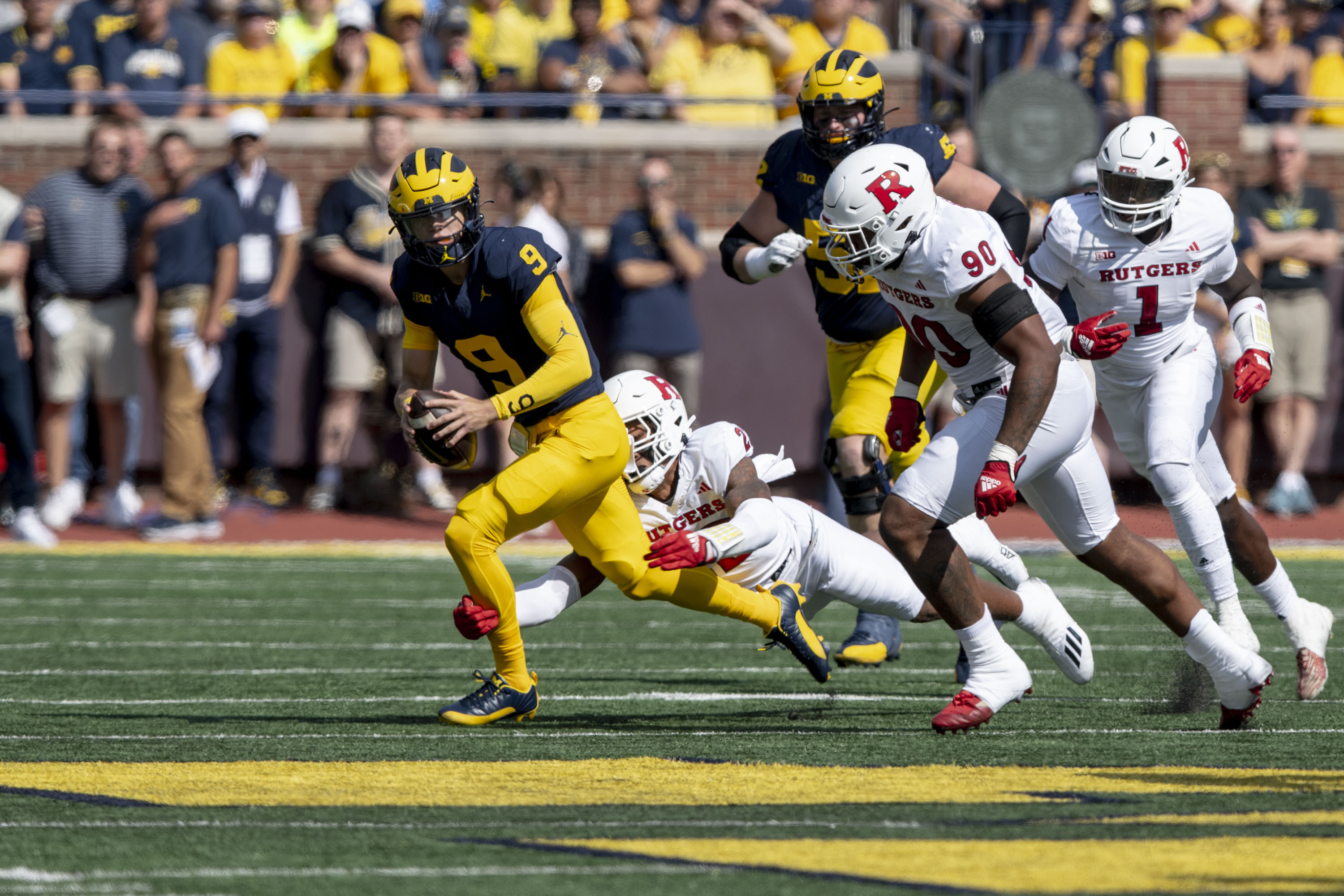 Snap counts, PFF grades: Roman Wilson leads Michigan offense with  incredible TD grab 