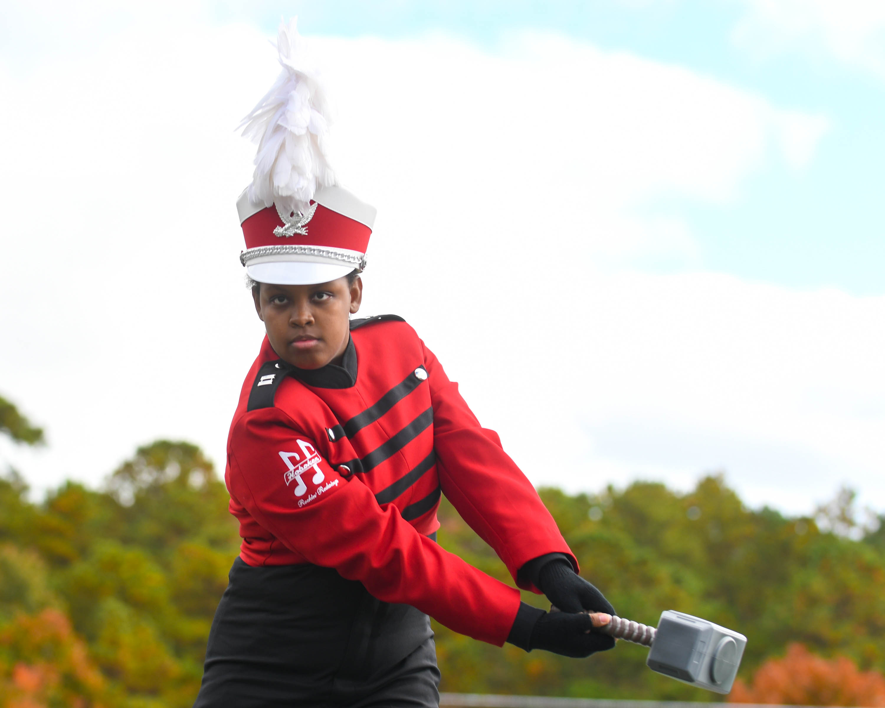 Marching Band Hoboken High School Performs "Thor's Hammer" on 10/29