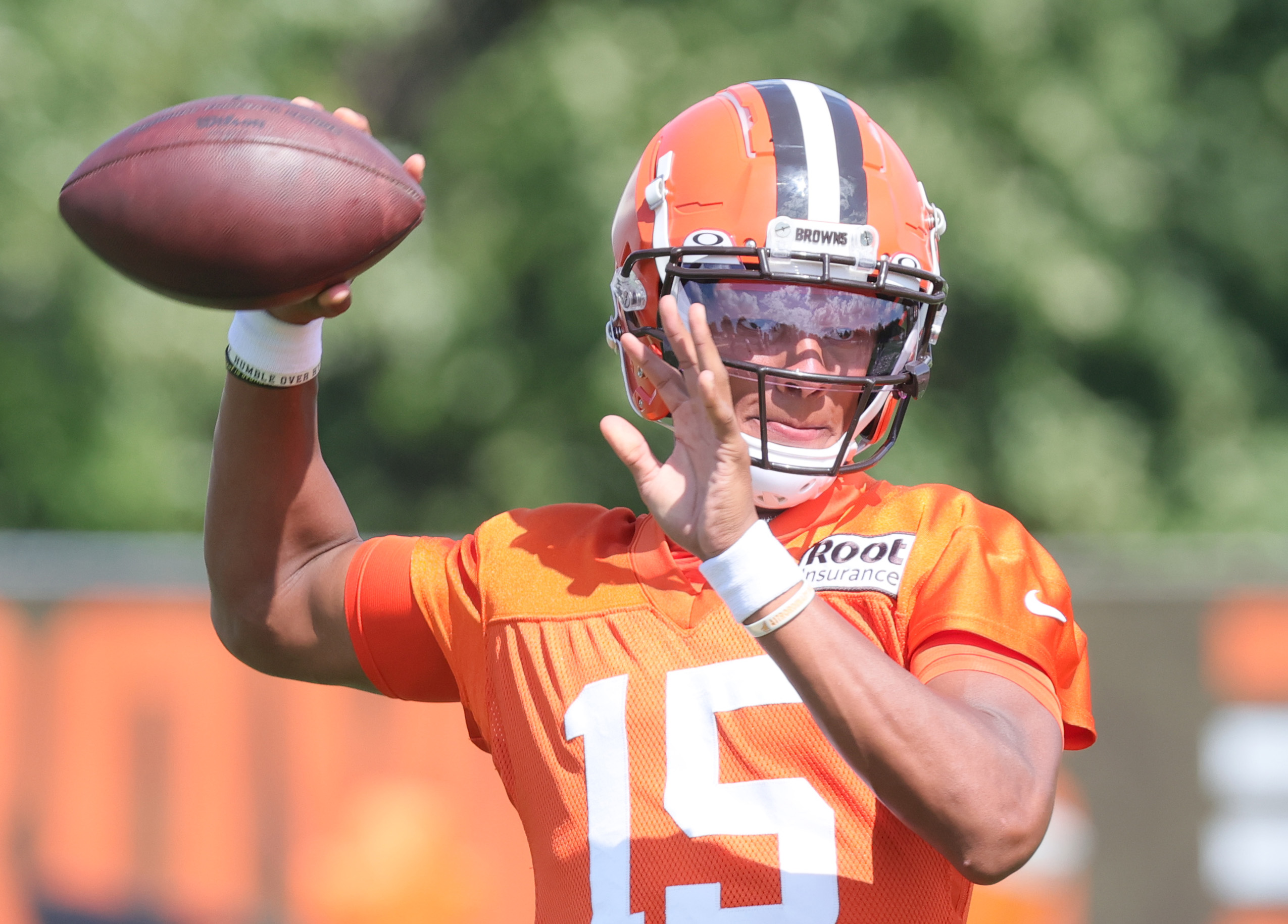 Cleveland Browns receiver David Bell participates in a drill during an NFL  football practice, Friday, May 13, 2022, in Berea, Ohio. (AP Photo/David  Dermer Stock Photo - Alamy