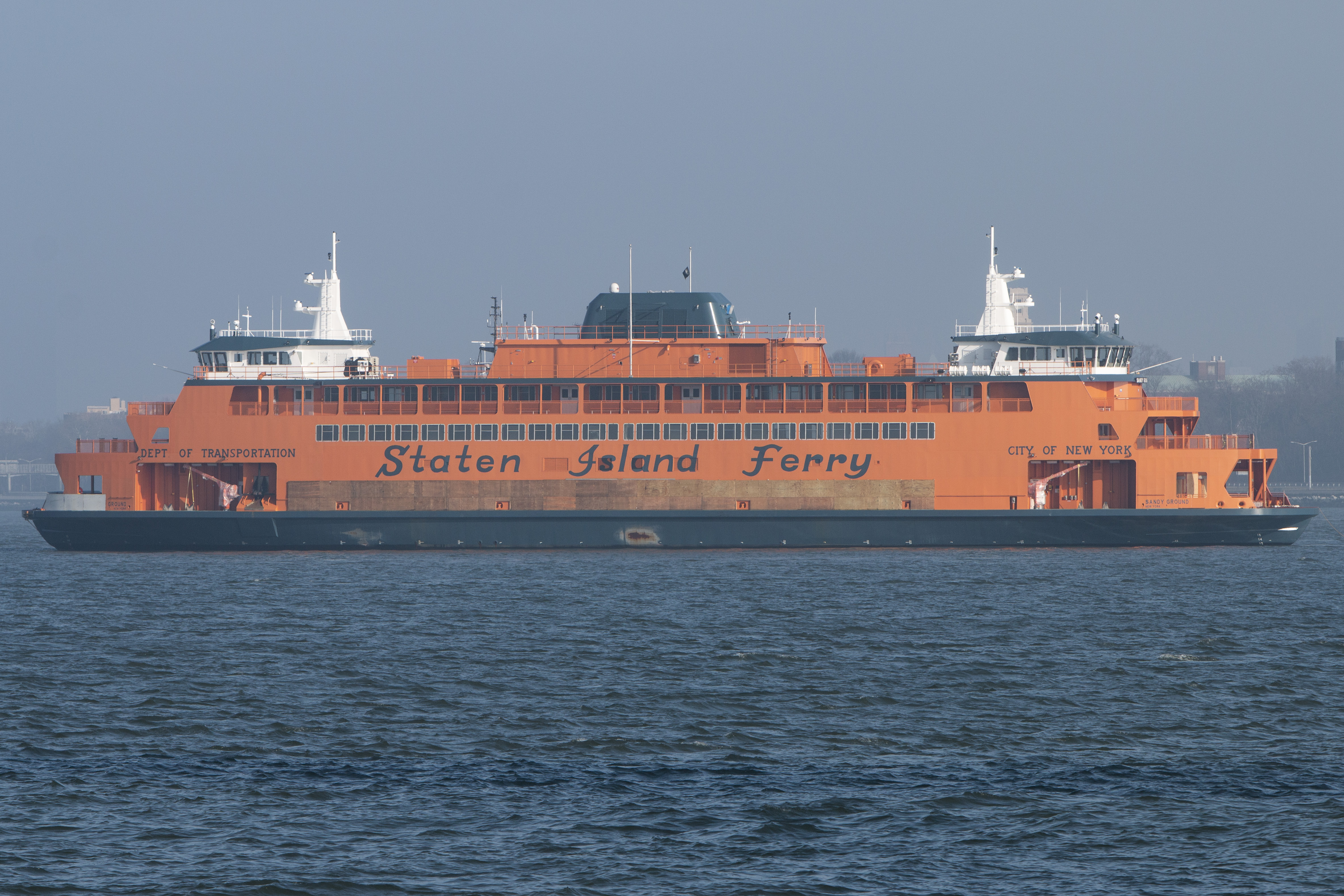 Ferryboat Sandy Ground arrives in NYC see the second of 3 new