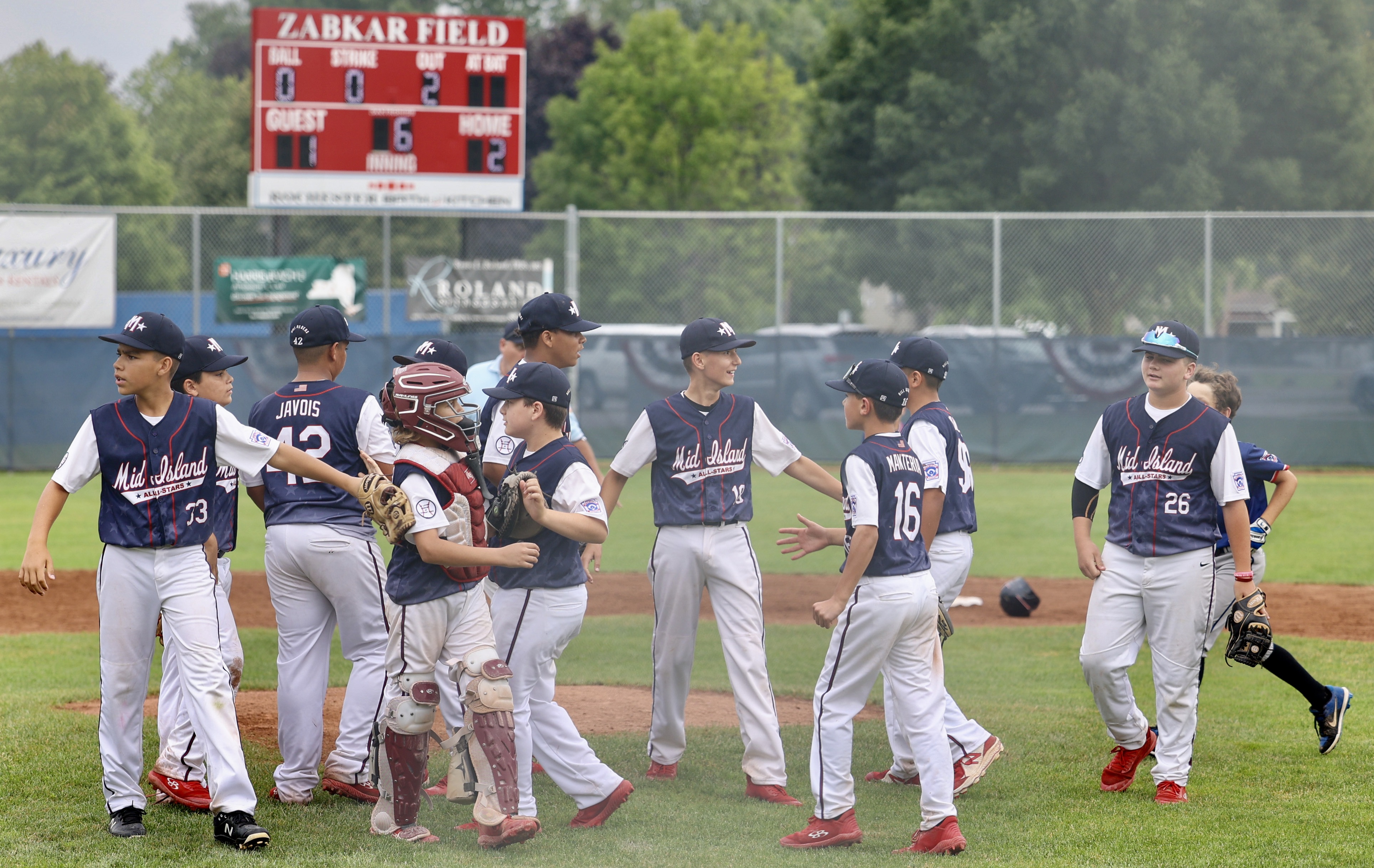 Mid-Island Wins First Game in Little League NYS All-Star 10s Baseball