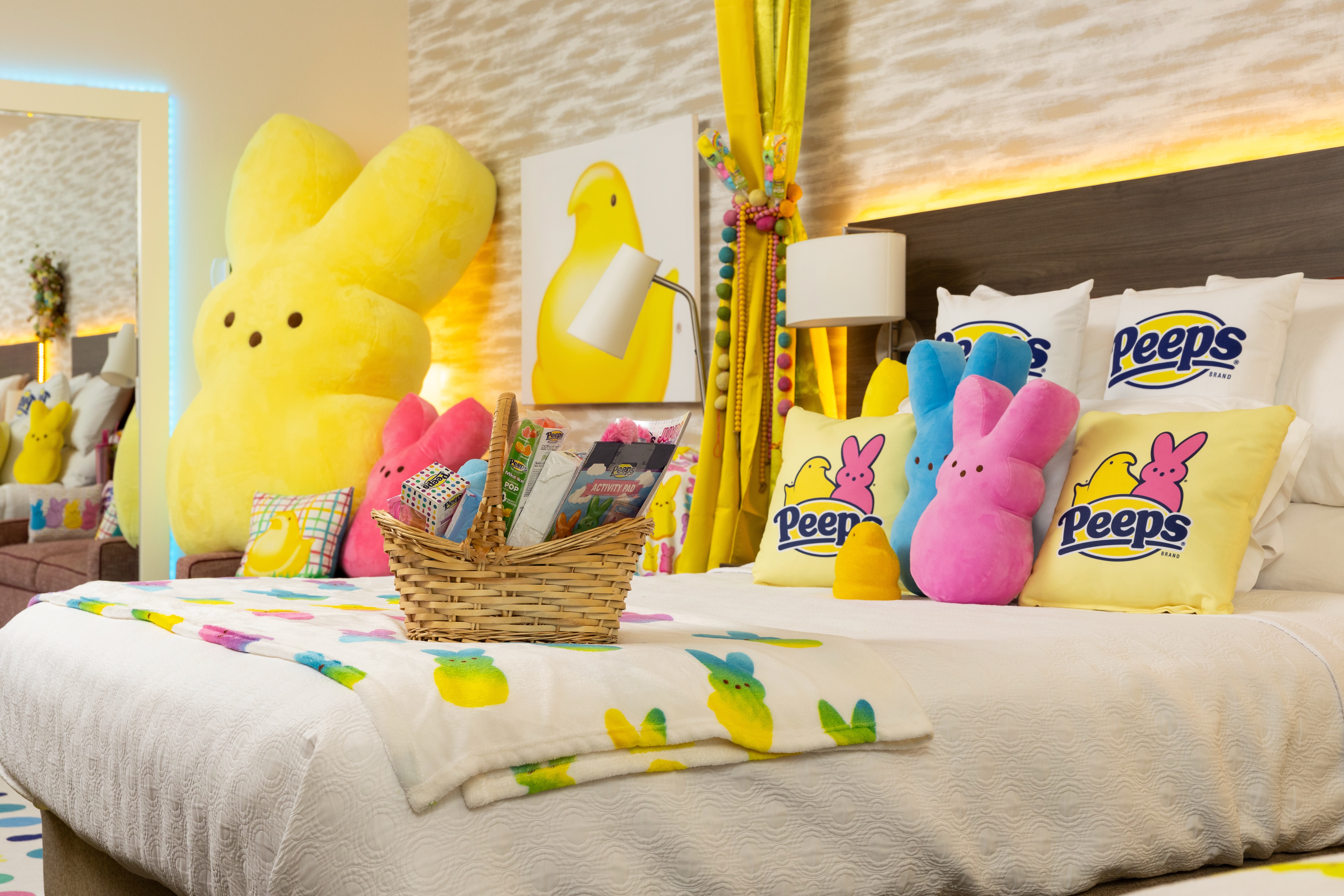 This sweet suite offers Peeps fans an Easter wonderland (it