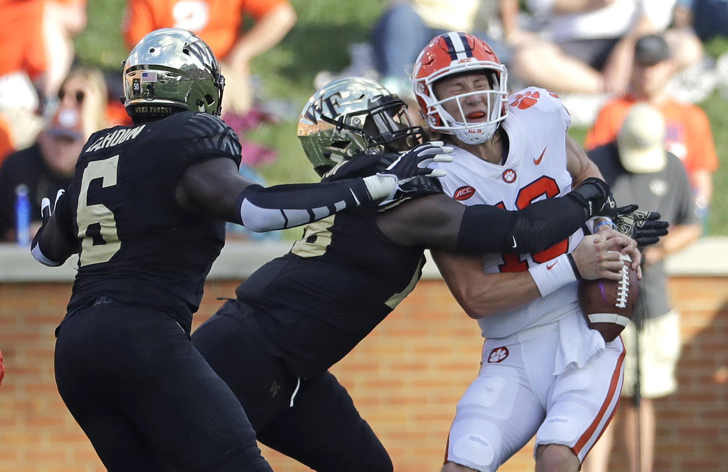 Dino Babers has a different nickname for Wake Forest DE Carlos 'Boogie'  Basham: He's Godzilla 
